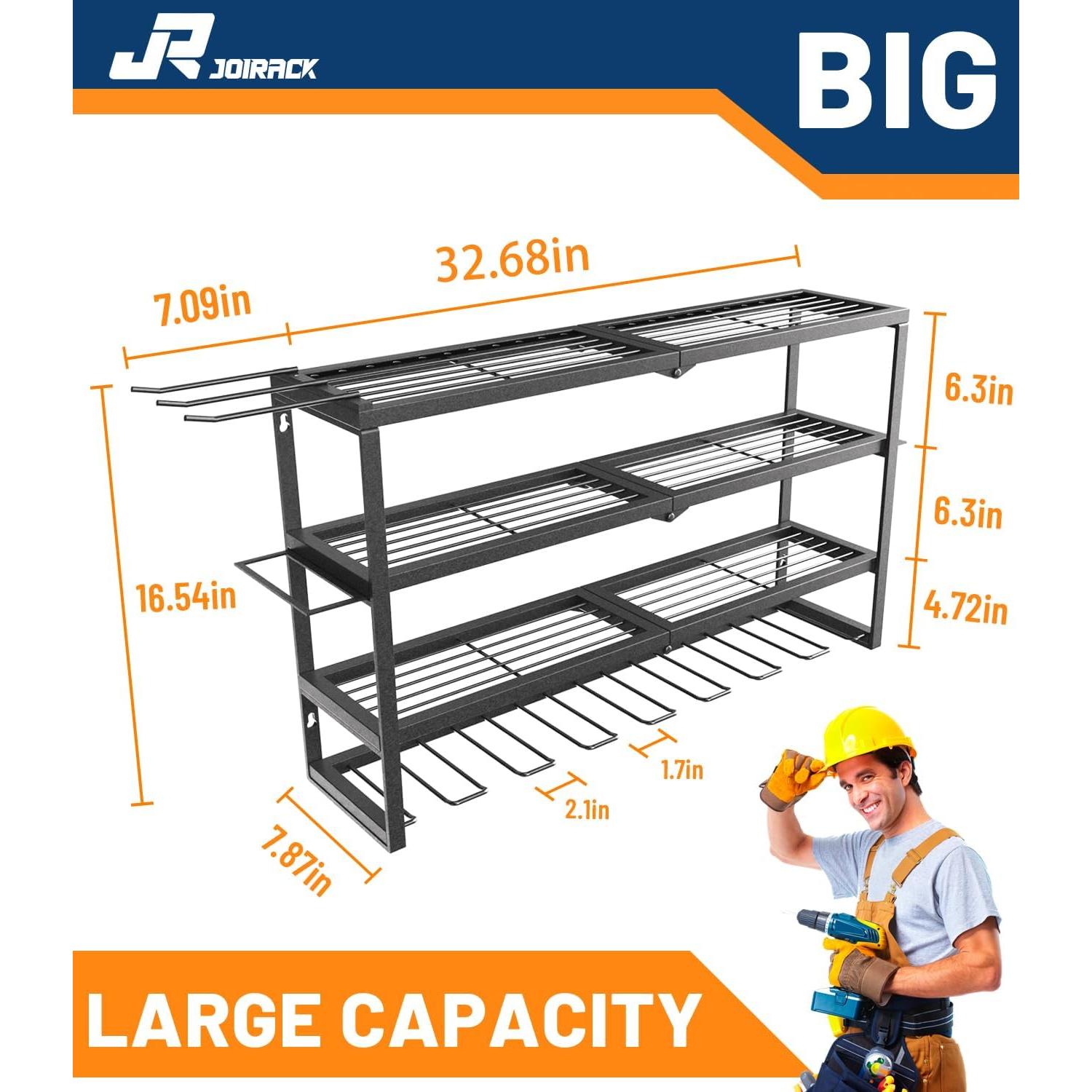 Organizador de Herramientas JOIRACK 8 Soportes Montaje Pared