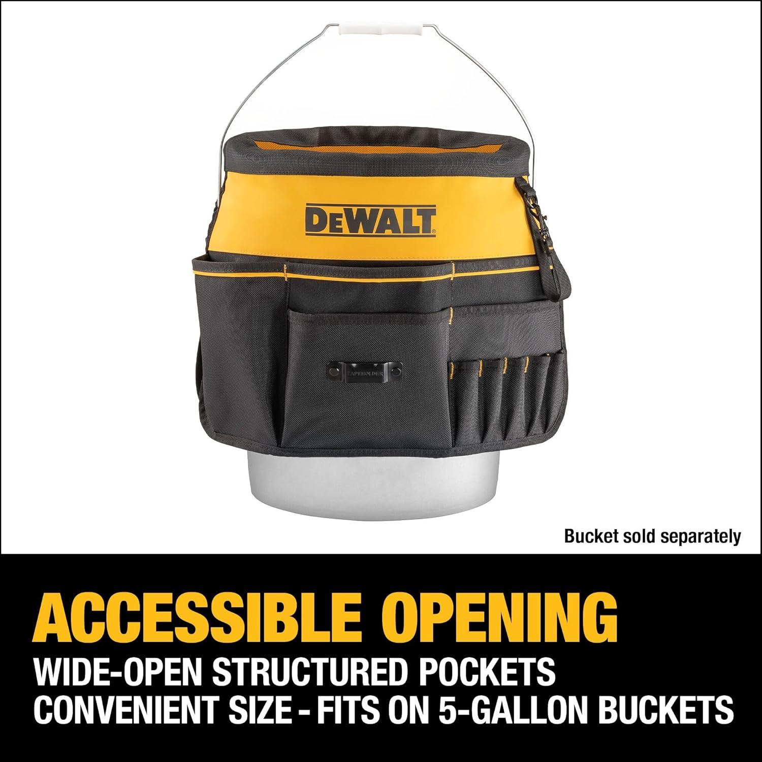 Organizador de Herramientas DEWALT 37 Bolsillos para Cubo 19L