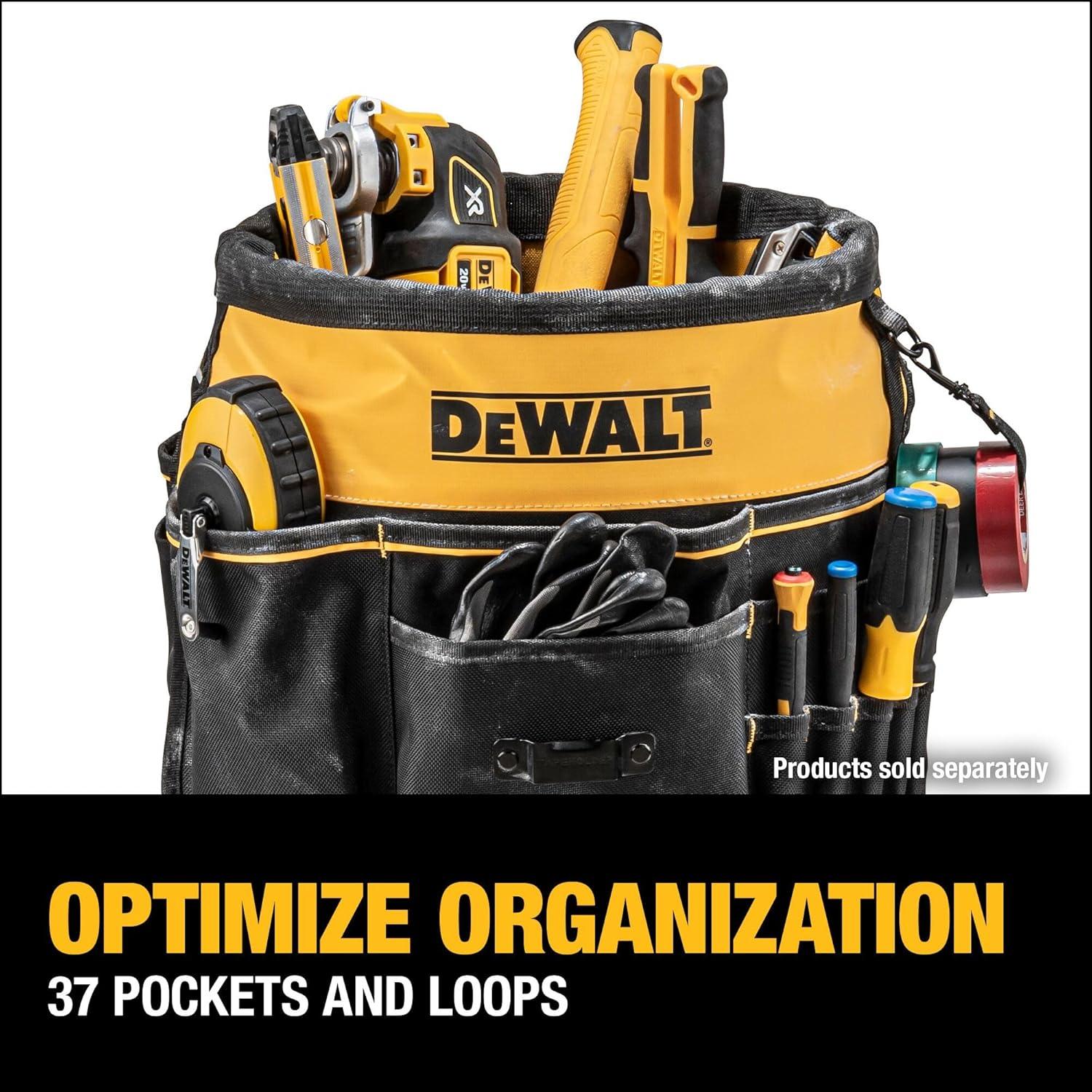 Organizador de Herramientas DEWALT 37 Bolsillos para Cubo 19L