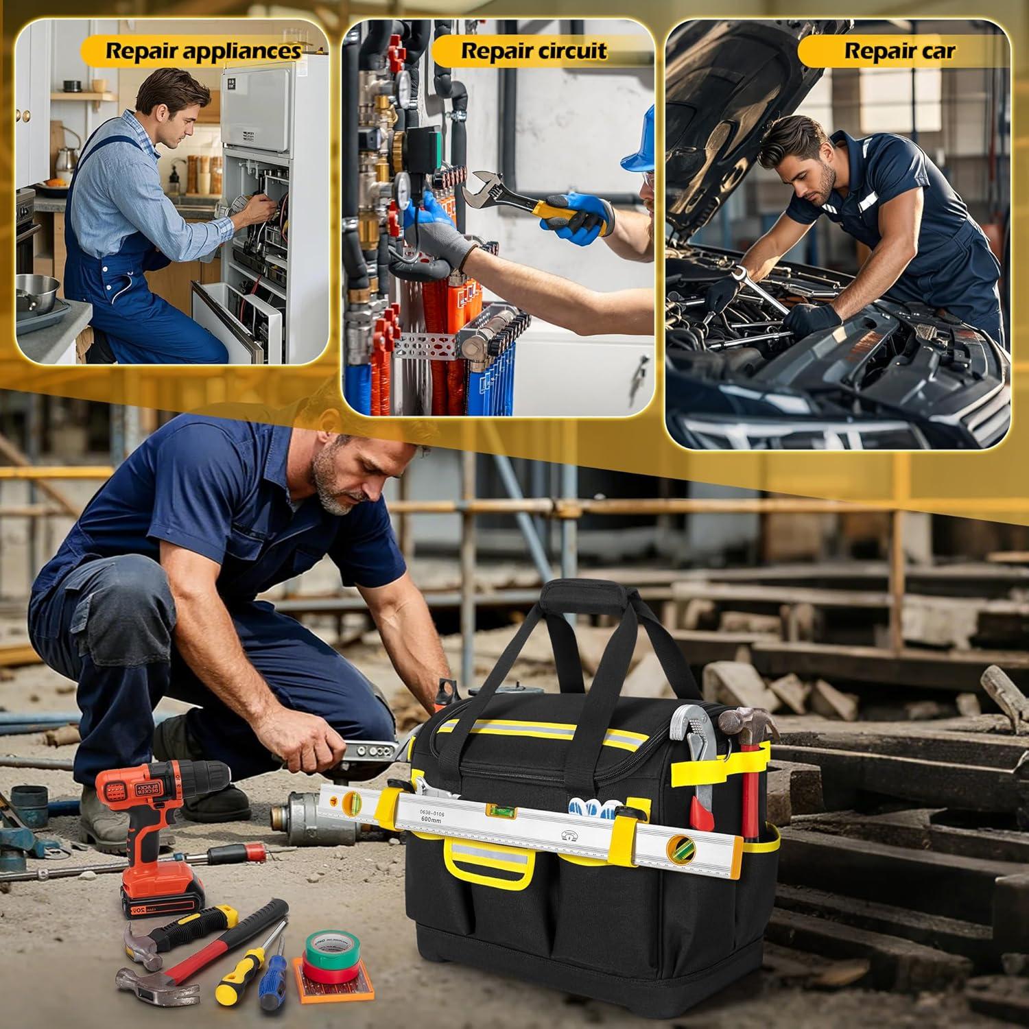 Bolsa Organizadora de Herramientas Trahzia 38.9x22.9x32cm Negra