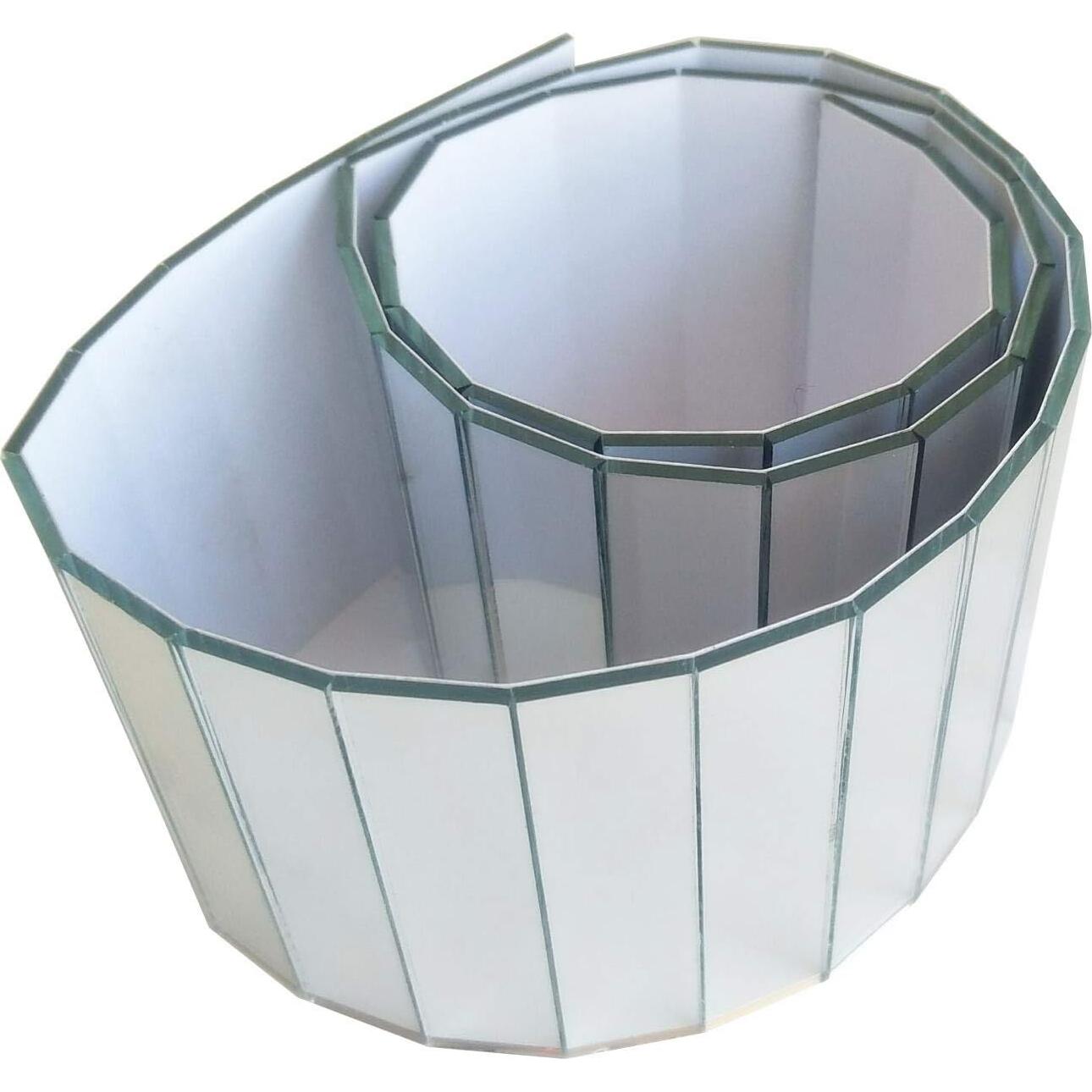 Azulejos de Espejo Autoadhesivos ACFENG 141PCS Plata 5.08x1.27cm