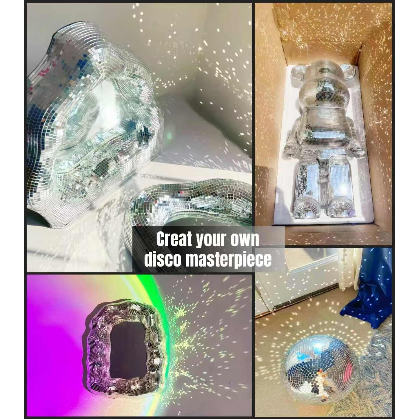 Kit de Mosaico de Espejo AIVS 22200 Piezas 4x4 mm DIY