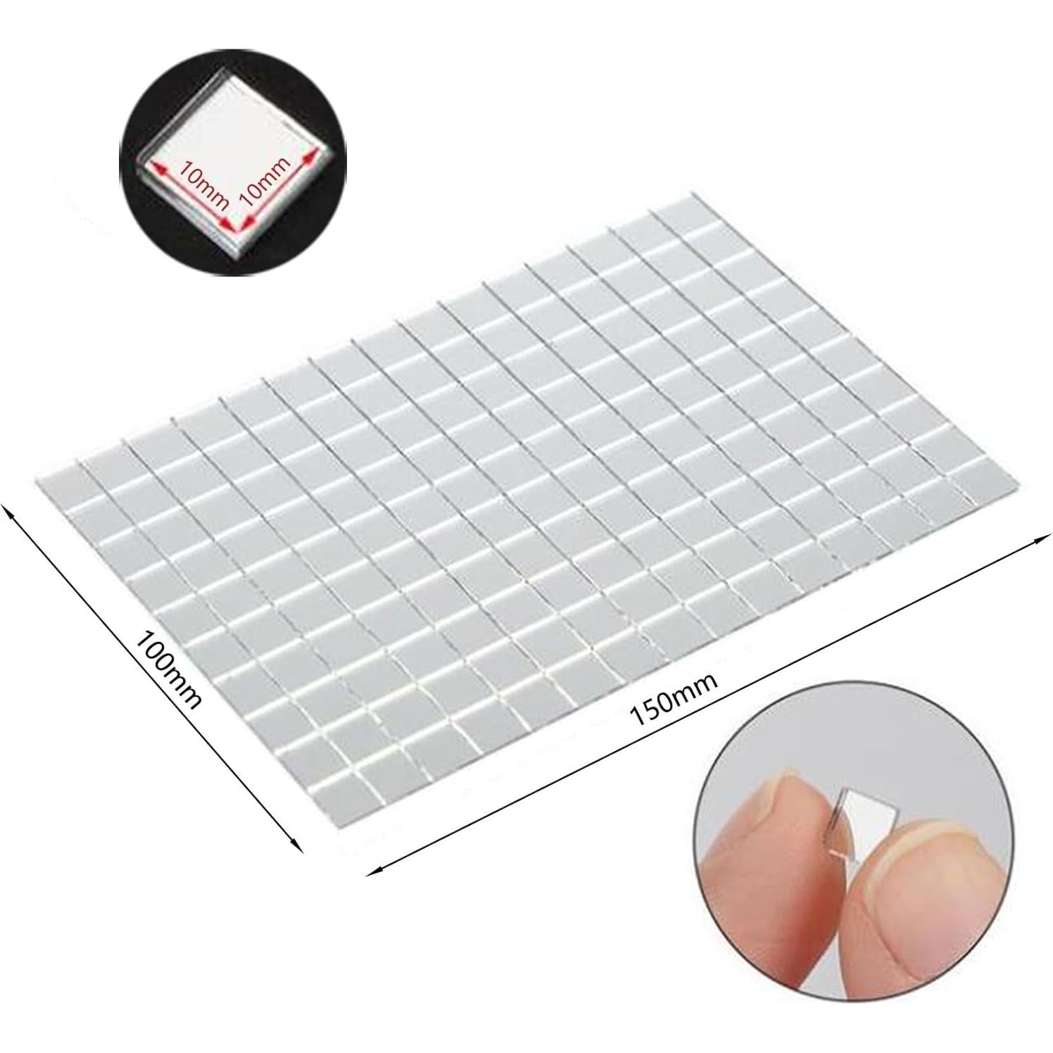 Azulejos de Espejo Mosaico Autoadhesivos 10mm Plateados 7500 Pcs