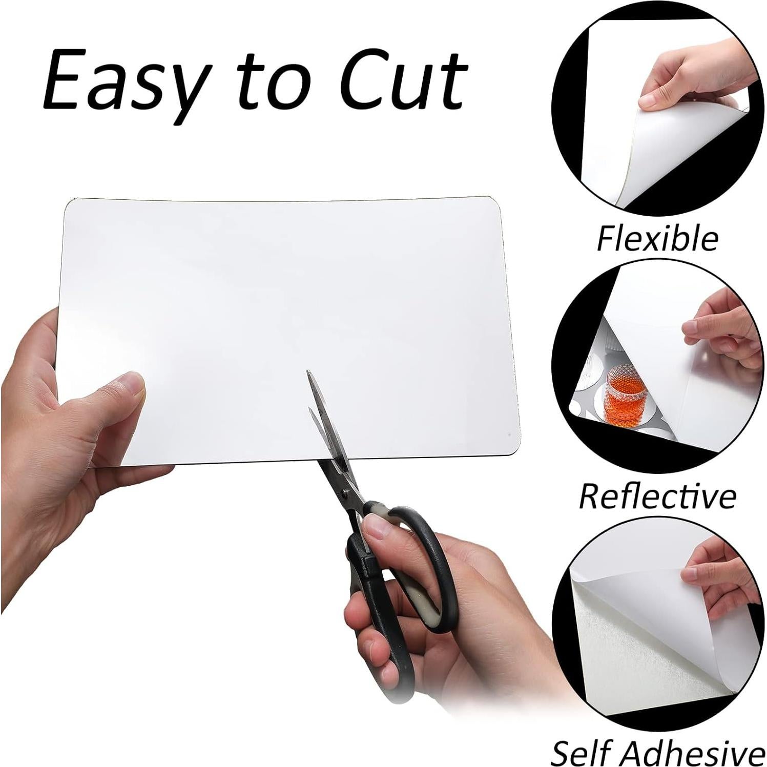 Espejos Autoadhesivos Rectangulares BBTO 9 Piezas 15x23cm