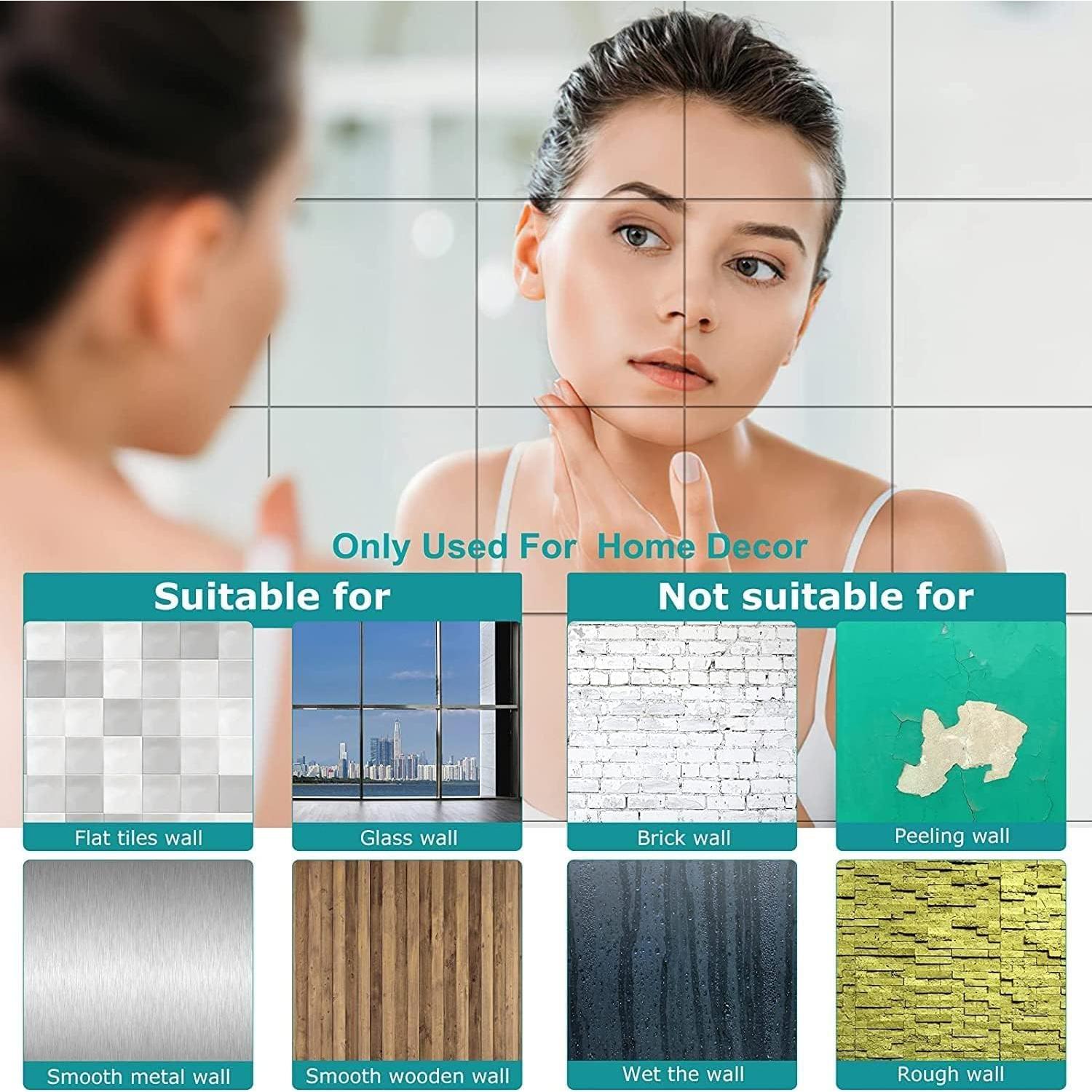 Espejos Acrílicos Autoadhesivos DARENYI 20.32 cm 6 Pcs