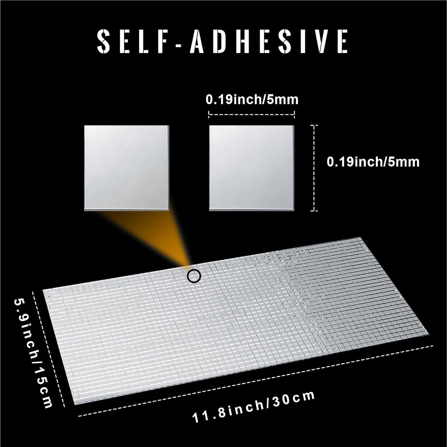 Mosaicos Autoadhesivos Pllieay 10800 Piezas Espejo 5x5mm