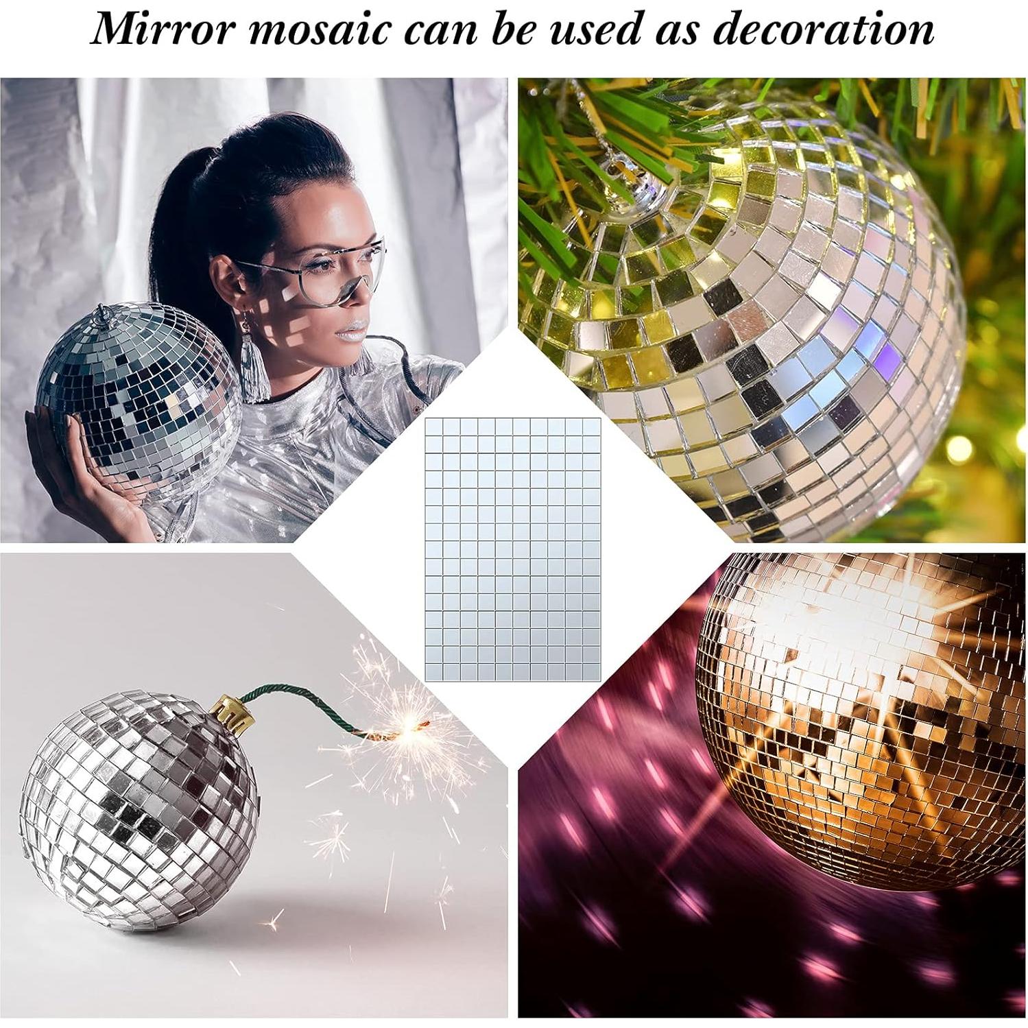 Mosaico Espejo Autoadhesivo Geiserailie 900 Piezas 1 cm Plata