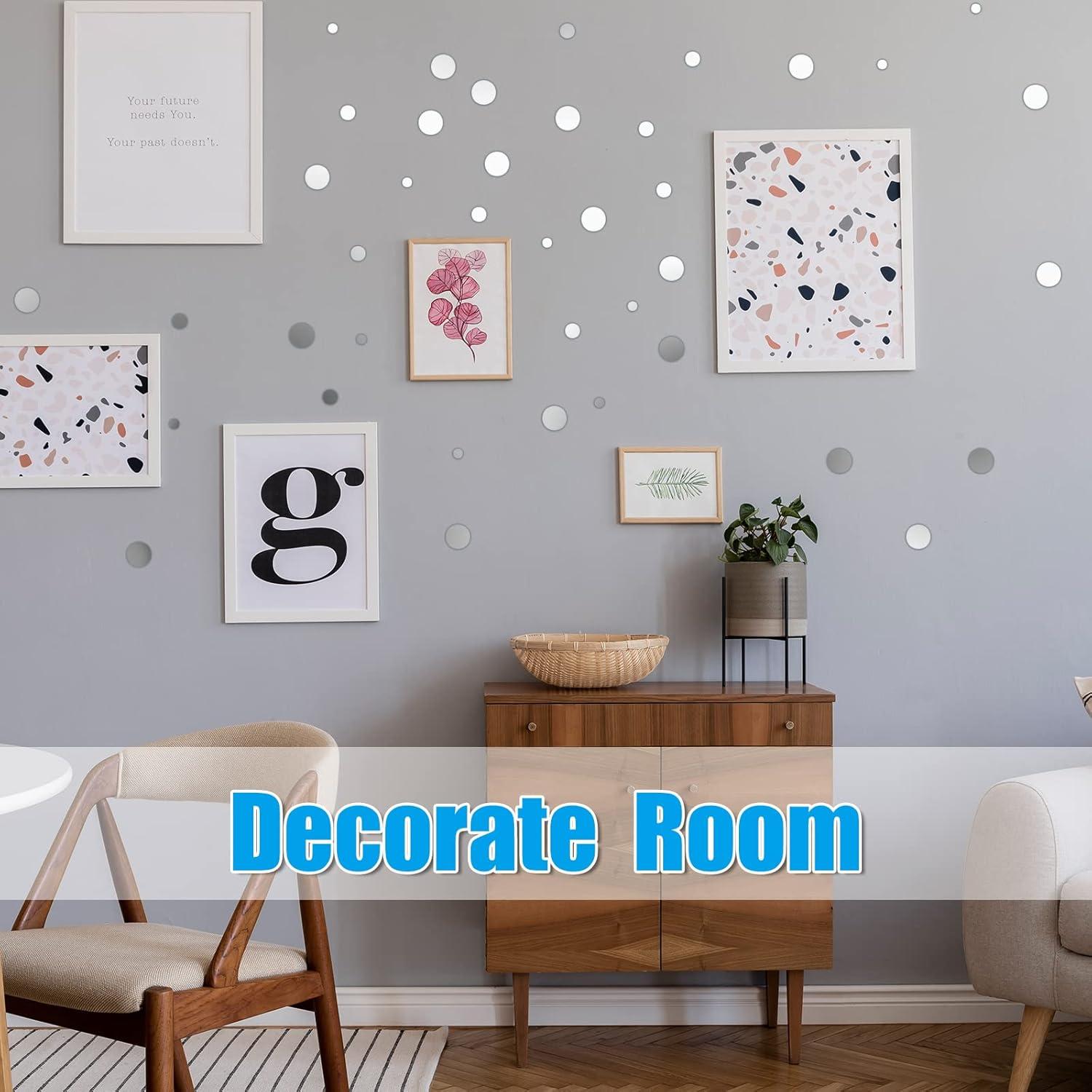 Kigley 200 Piezas Azulejos de Espejo Redondos para Manualidades