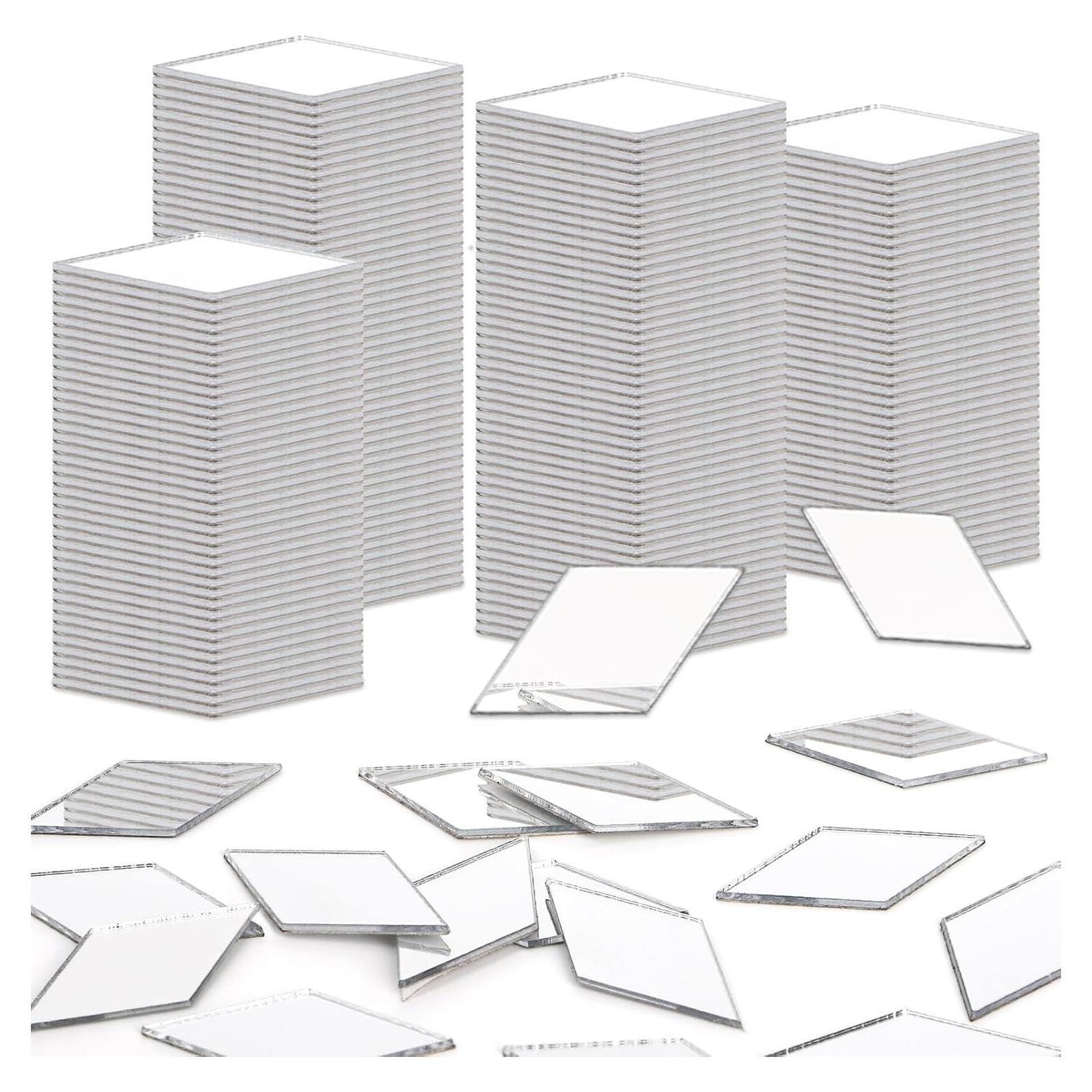 Azulejos de Espejo Autoadhesivos YOUEON 500 Pcs 1.27x2.54 cm