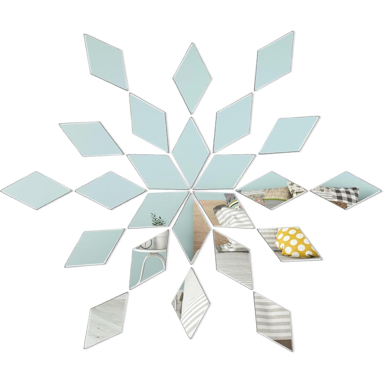 Azulejos de Espejo Autoadhesivos YOUEON 500 Pcs 1.27x2.54 cm