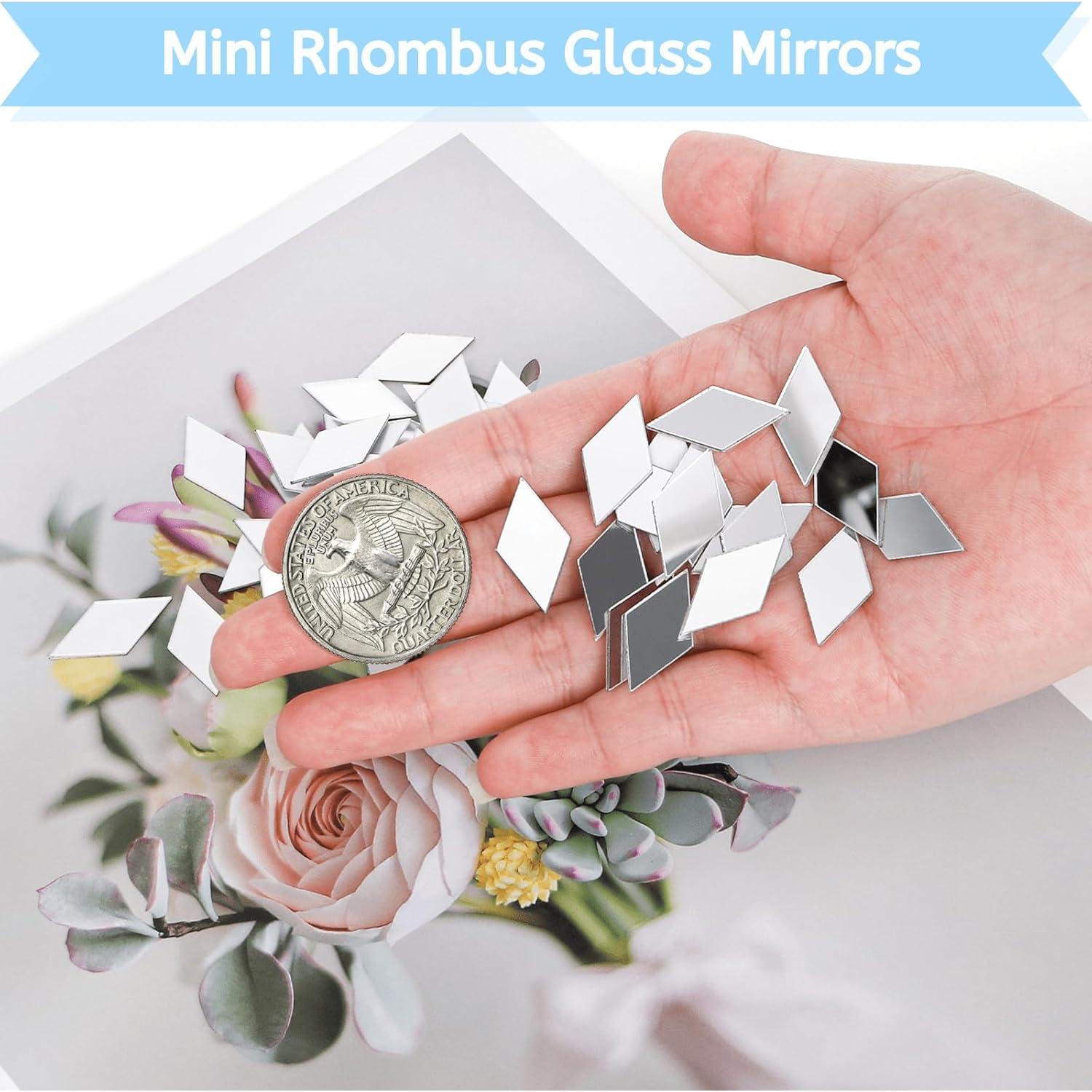 Azulejos de Espejo Autoadhesivos YOUEON 500 Pcs 1.27x2.54 cm