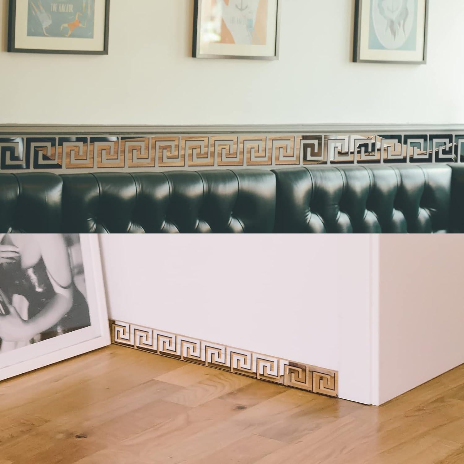 27 Piezas Pegatinas Decorativas de Espejo QUIETART Plata 10x10cm