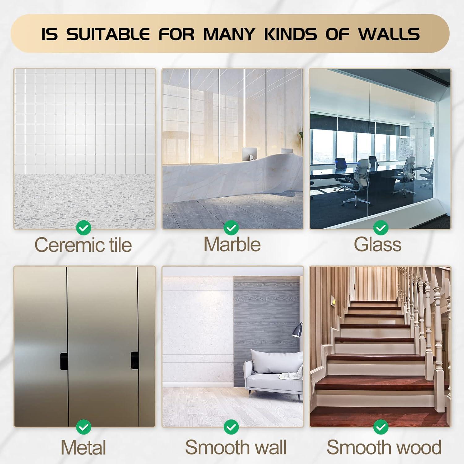 27 Piezas Pegatinas Decorativas de Espejo QUIETART Plata 10x10cm