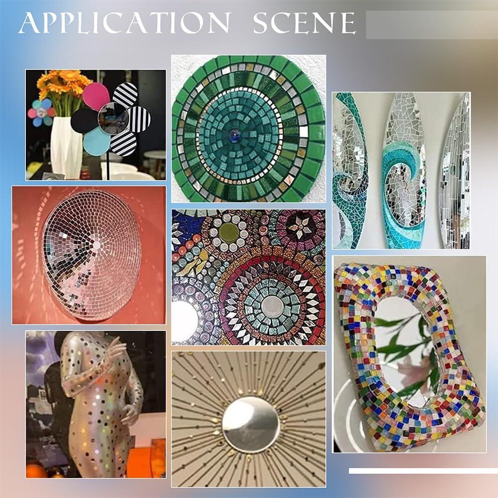 300 Espejos Mosaico Redondos Autoadhesivos 20mm PH PandaHall