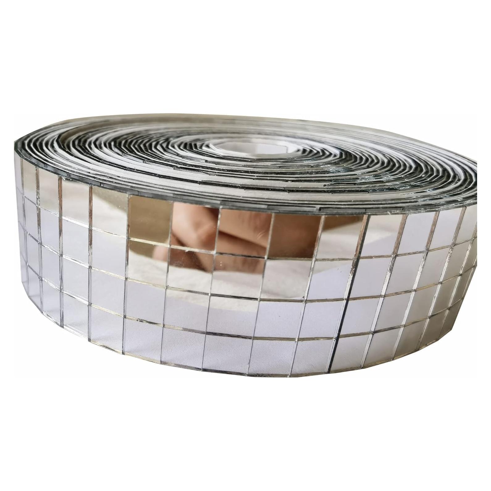 Mosaico de Espejo Autoadhesivo MEYA 2400 Piezas 5x5mm Plateado