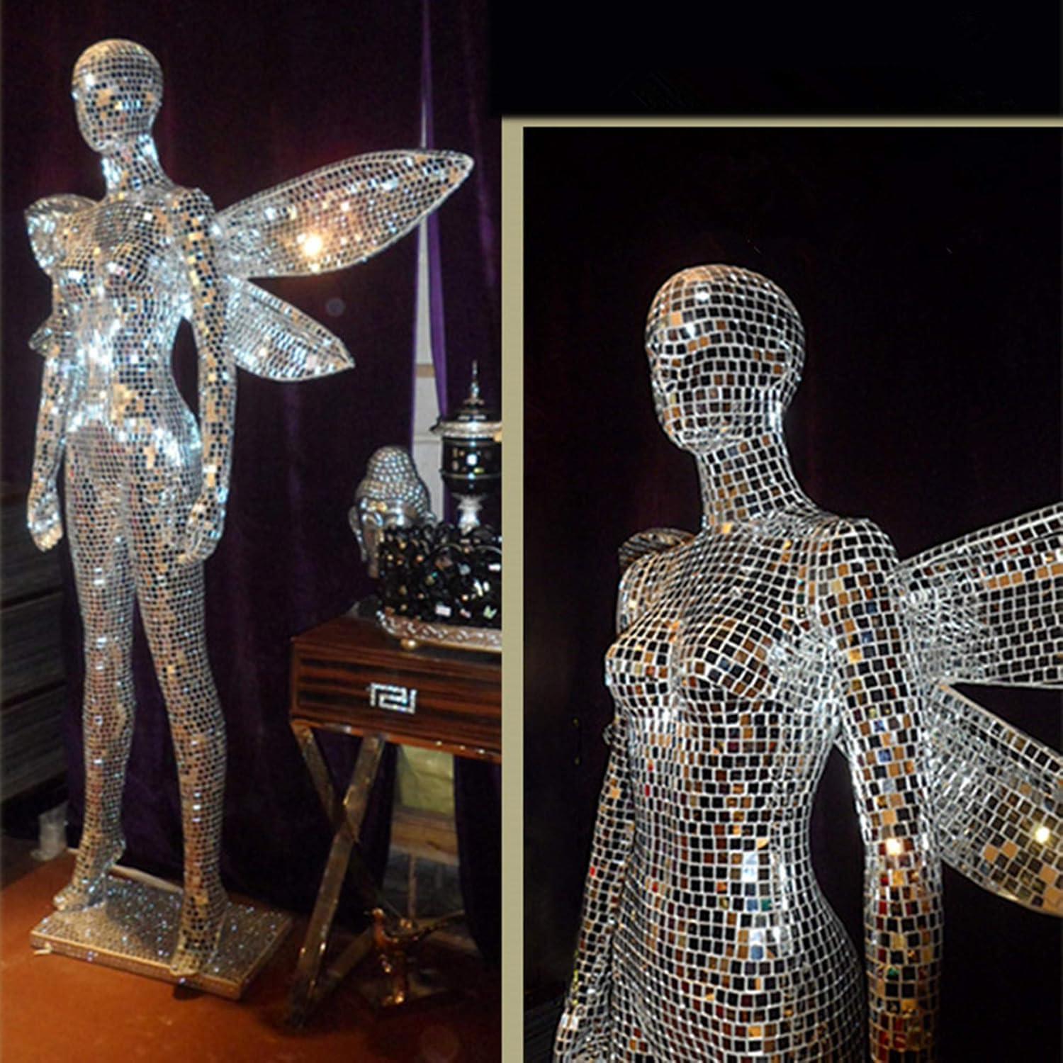 Mosaico de Espejo Autoadhesivo MEYA 2400 Piezas 5x5mm Plateado