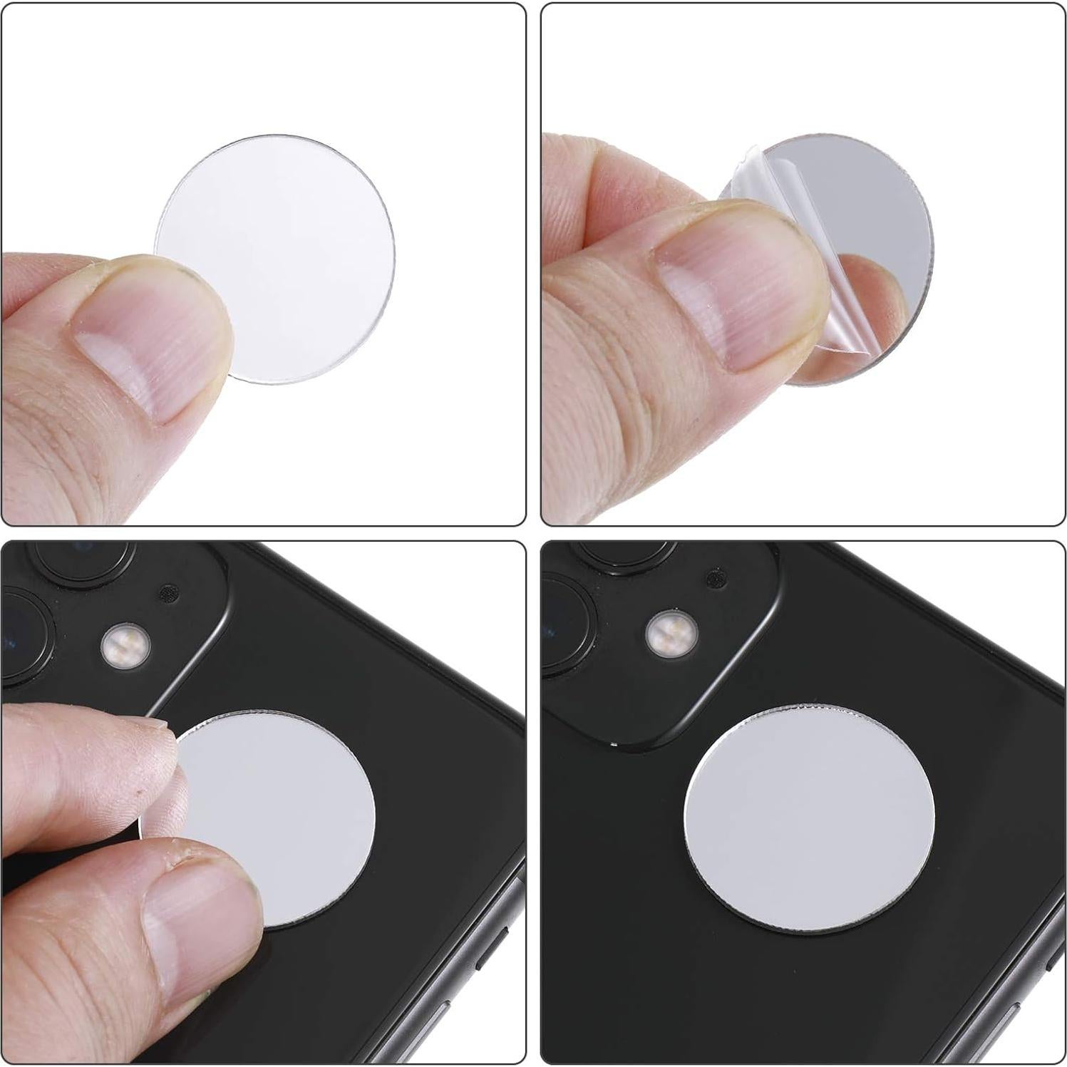 200 Azulejos de Espejo Redondos y Cuadrados Jetec 2.54 cm