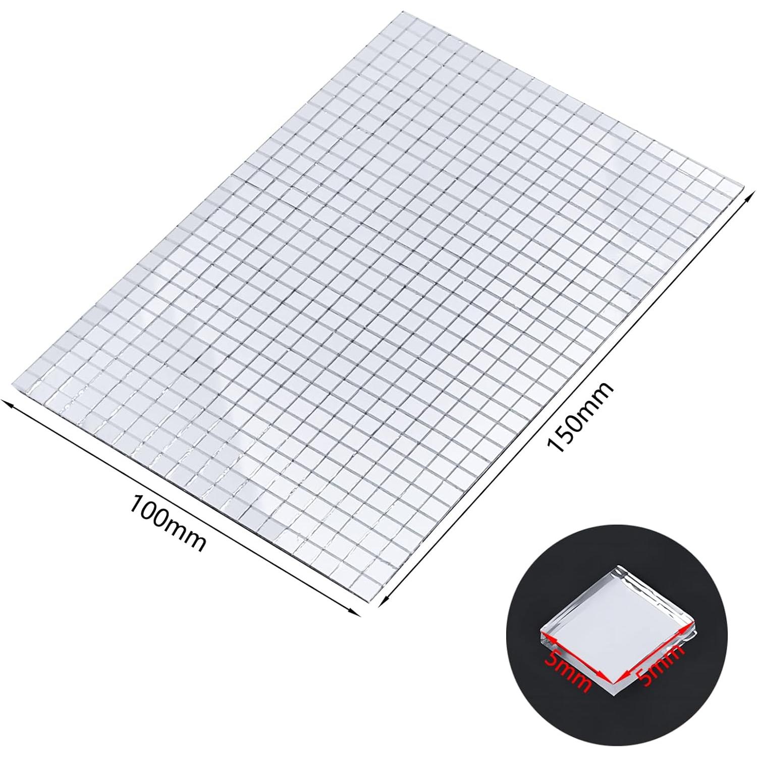 30000 Baldosas de Espejo Autoadhesivas Plata 5x5mm Auto-plaza