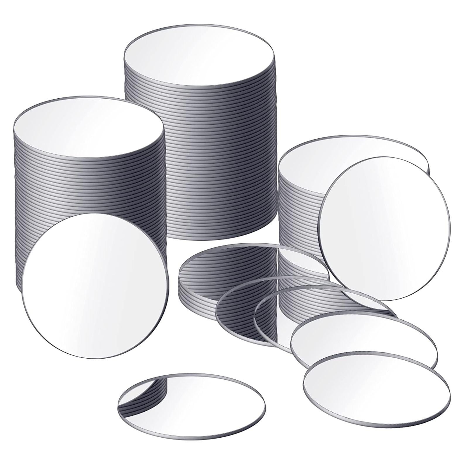 Jetec 25 Espejos Redondos Adhesivos 7.62 cm para Manualidades