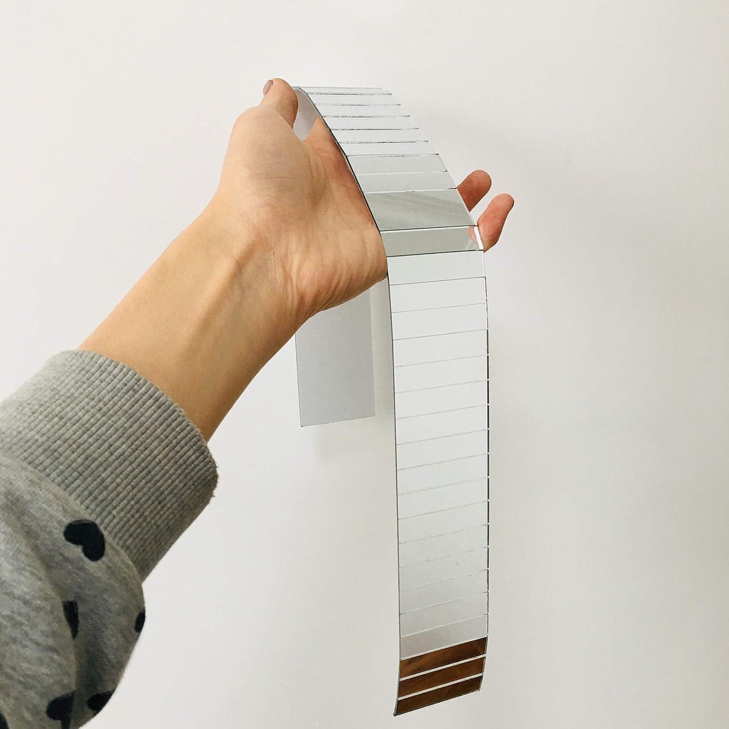 Azulejos Espejo Adhesivos NUO RUI 1.25cm x 5cm para Manualidades