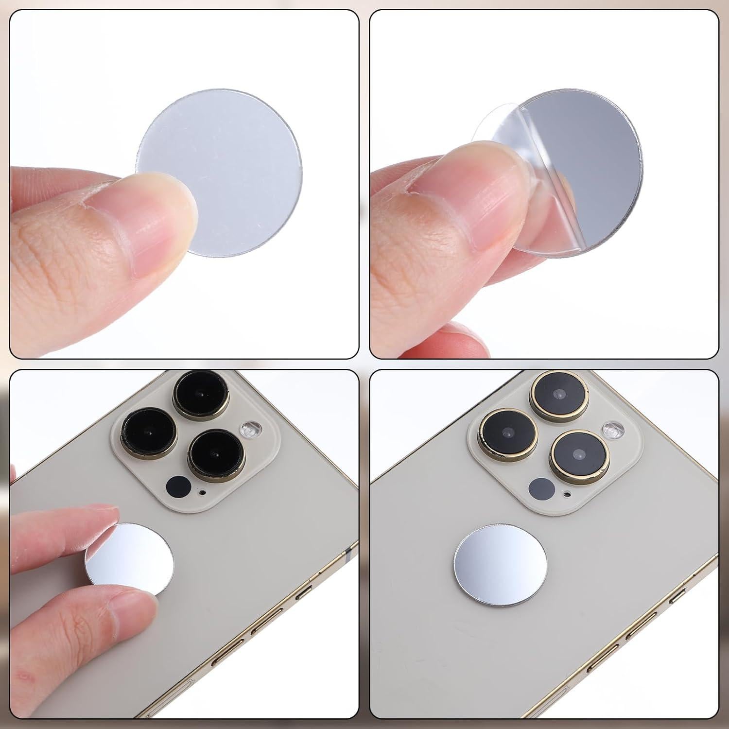 Set 40 Espejos Adhesivos Redondos Acrílicos Tucnoeu 2.5-7.5cm