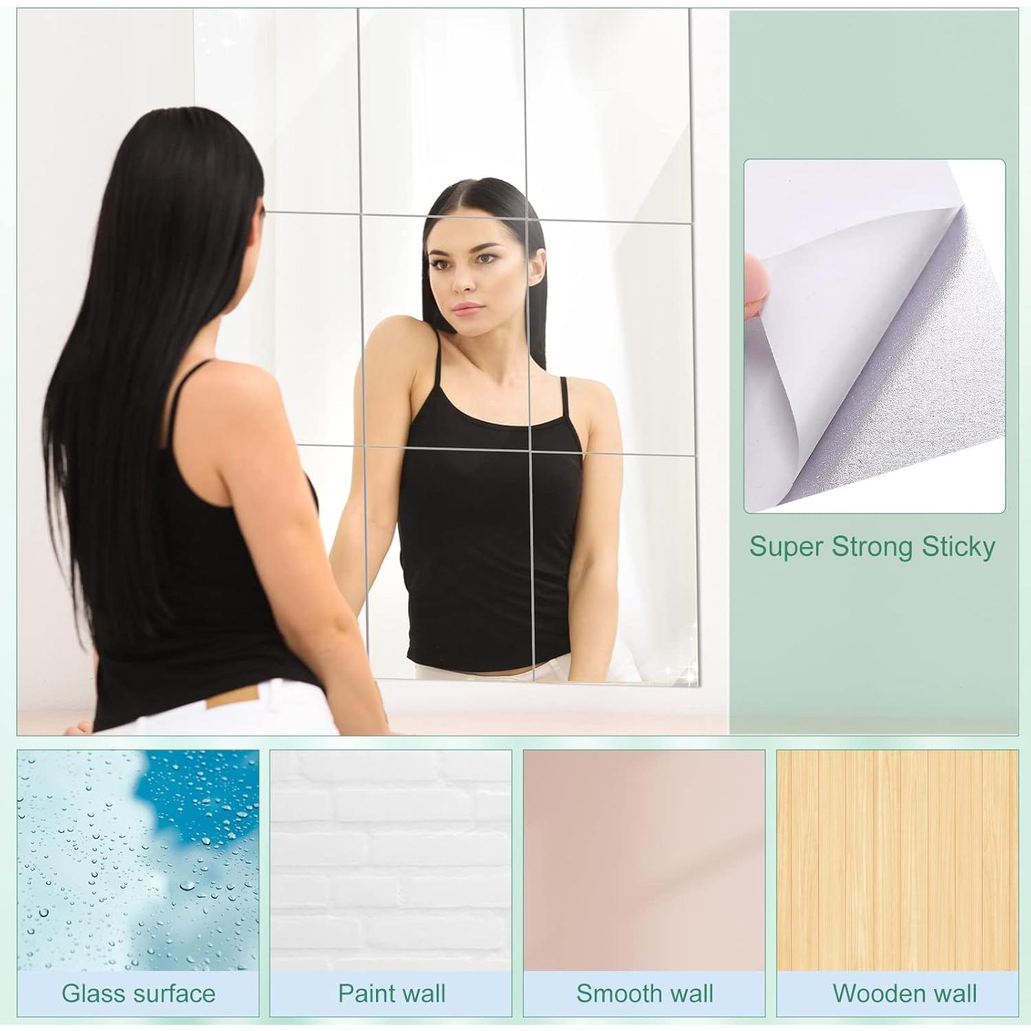 80 Hojas de Espejo Autoadhesivas Tuanse 10x15 cm Plata