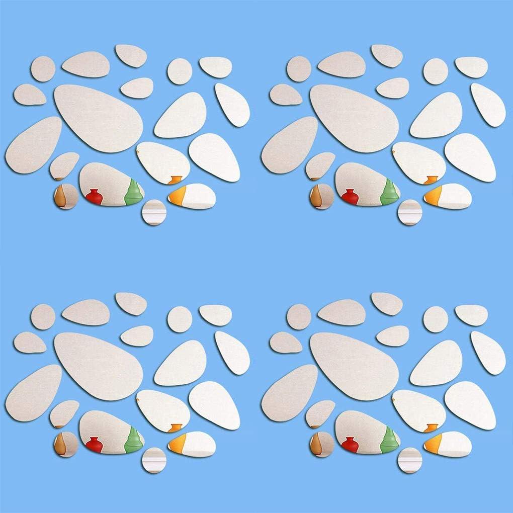 Calcomanías de Espejo TTSAM 72 Piezas Decoración Plata