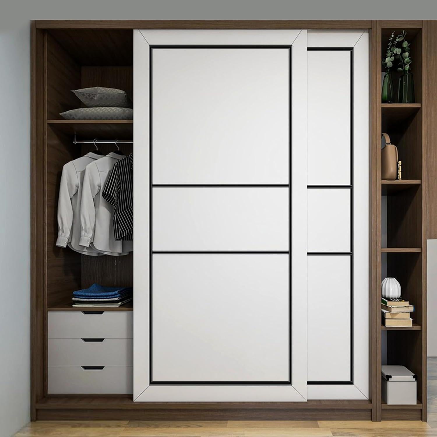 Moldura de Pared Flexible Autoadhesiva Yskzyz 2.99m Negro