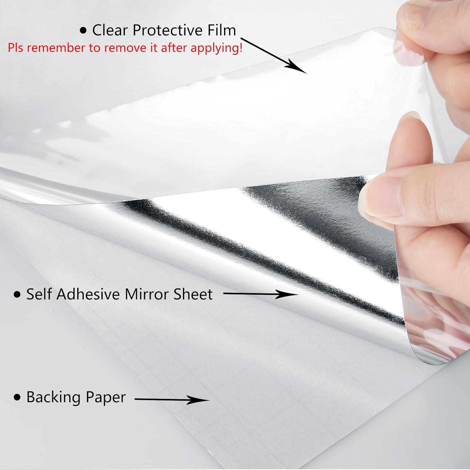 Pegatinas de Espejo Autoadhesivas LaCheery 40.13x203.2 cm