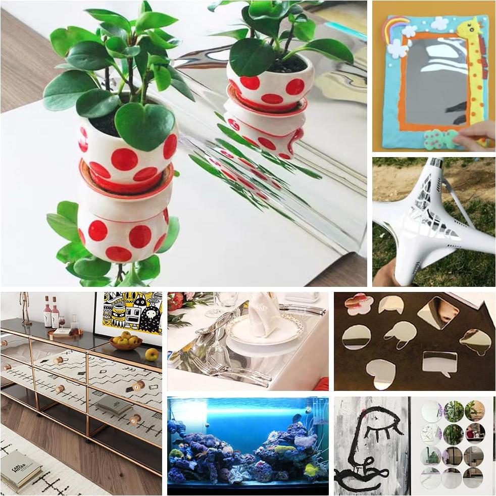 Pegatinas de Espejo Autoadhesivas LaCheery 40.13x203.2 cm