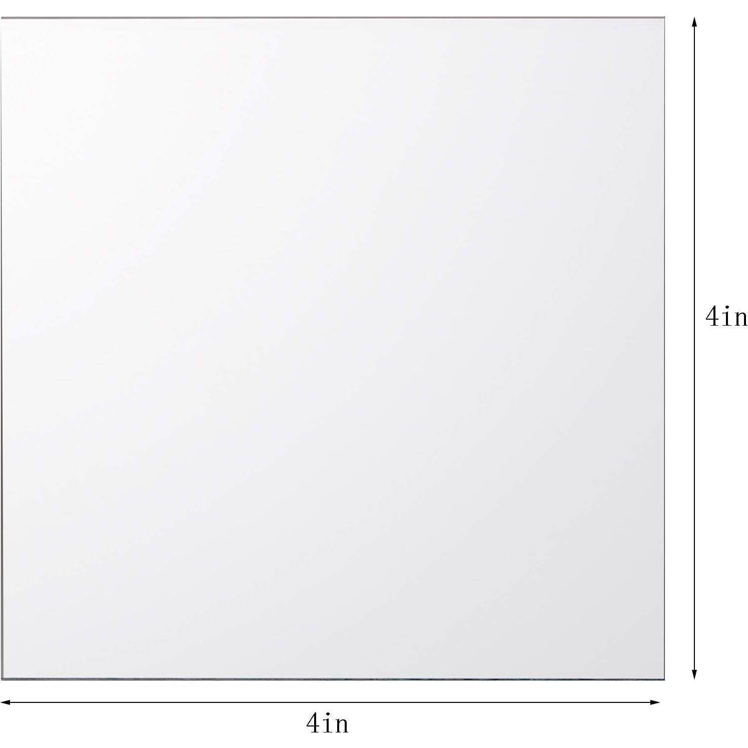 Paquete de 50 Azulejos de Espejo Cuadrados Suwimut 10x10 cm