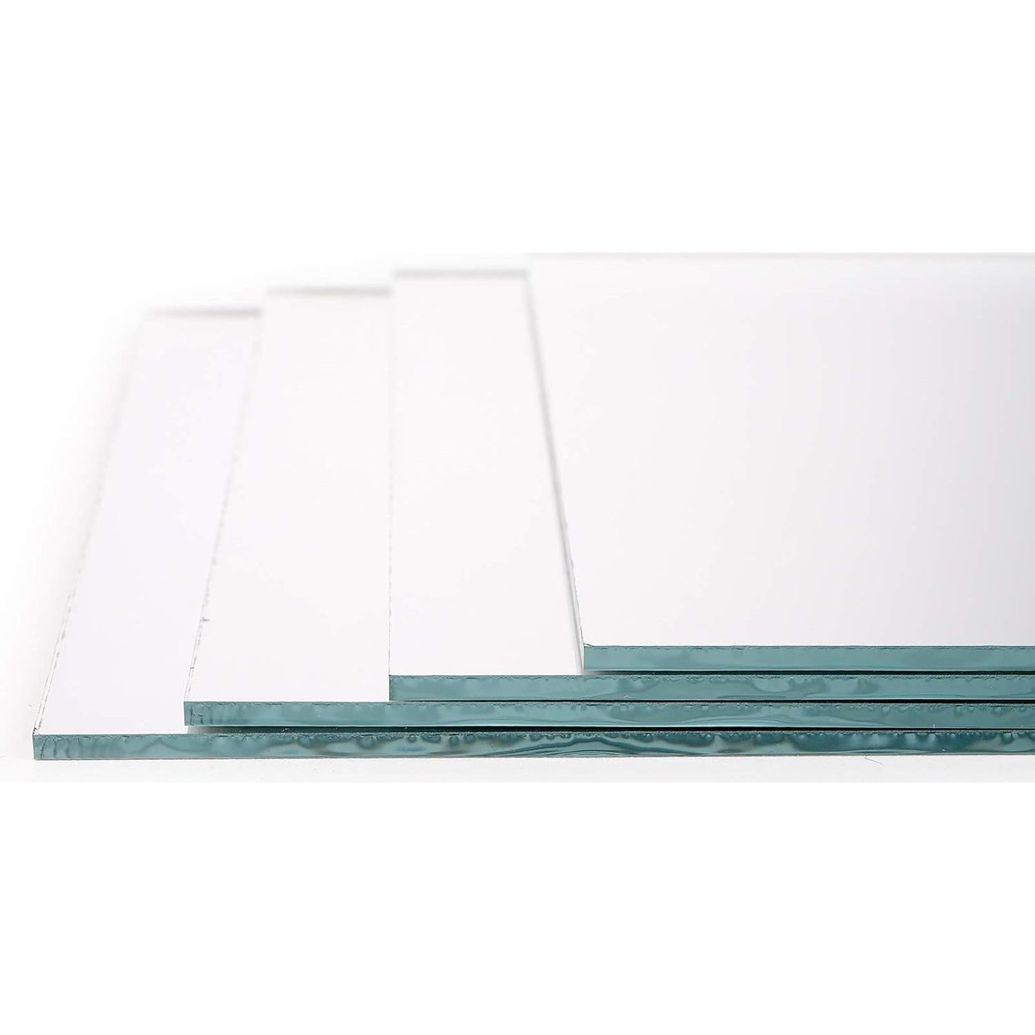 Paquete de 50 Azulejos de Espejo Cuadrados Suwimut 10x10 cm