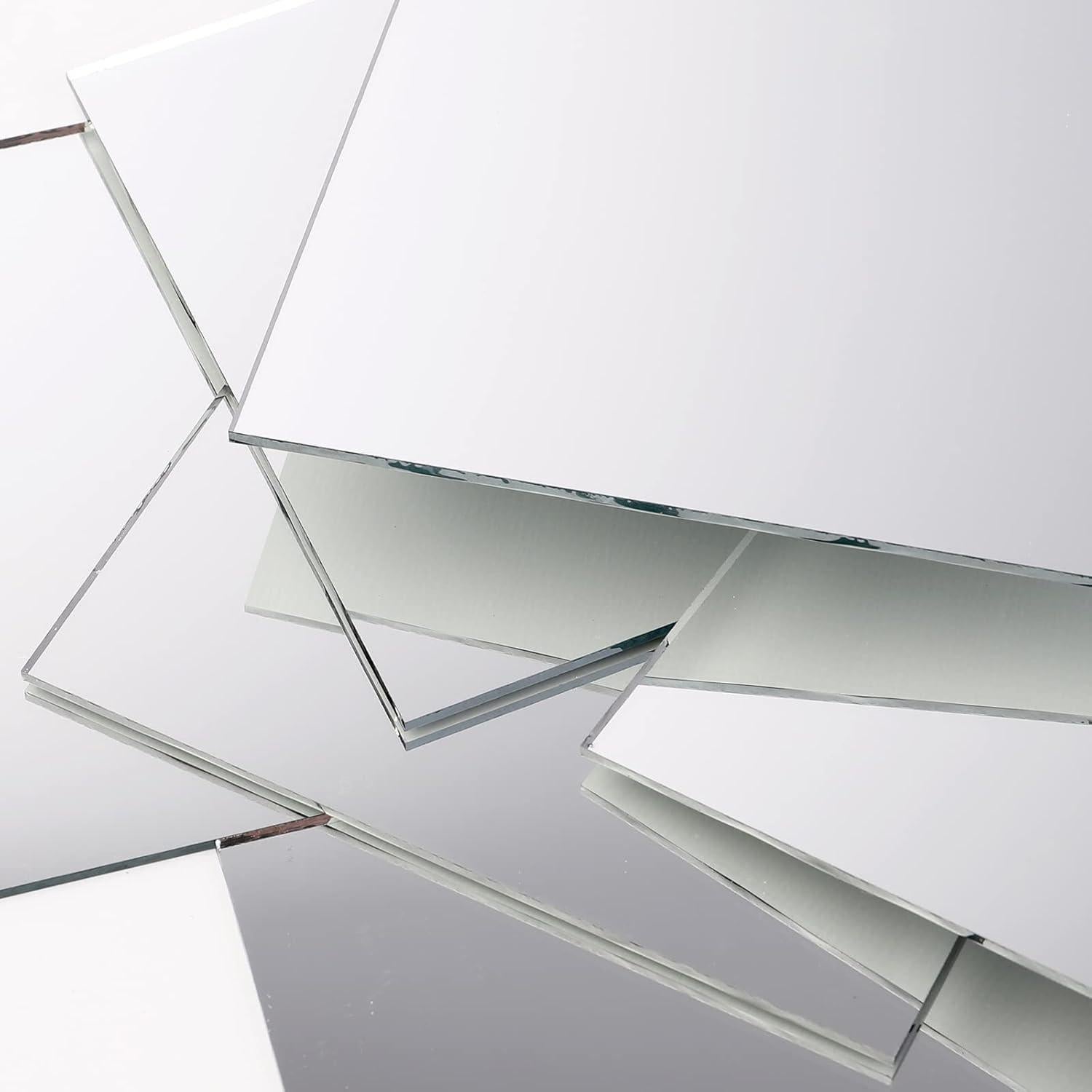 Paquete de 50 Azulejos de Espejo Cuadrados Suwimut 10x10 cm