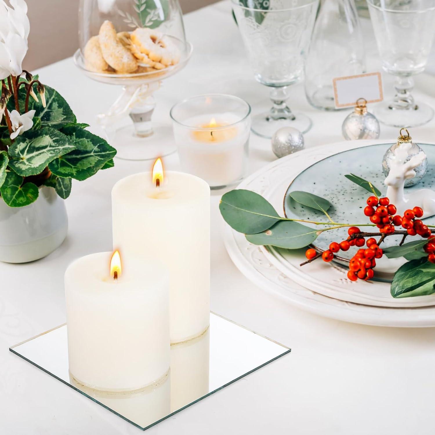 Paquete de 50 Azulejos de Espejo Cuadrados Suwimut 10x10 cm