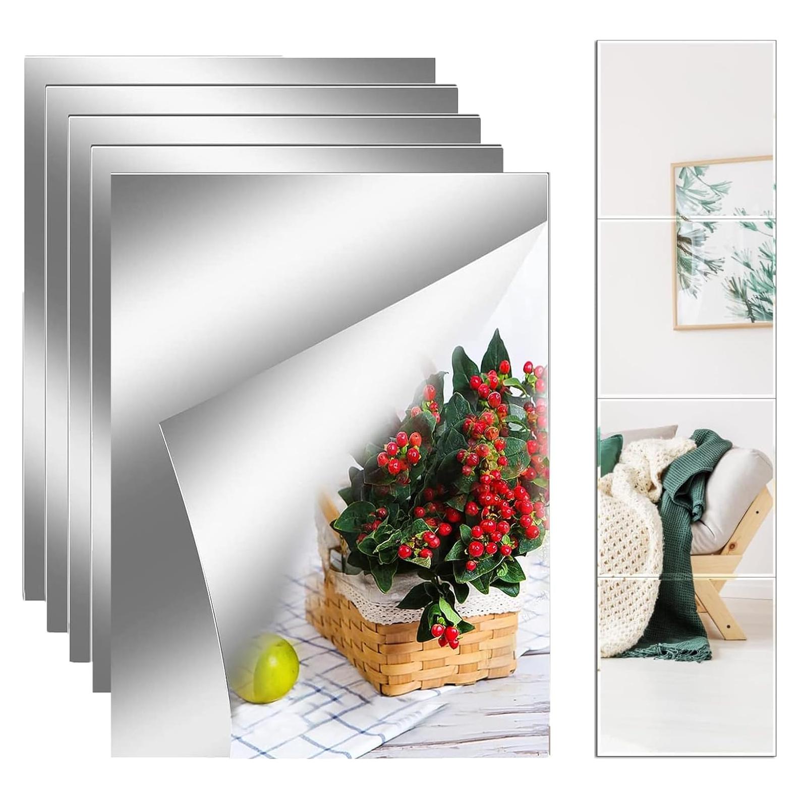 Espejos Acrílicos Autoadhesivos YVPSI 6 Pcs 20x15 cm