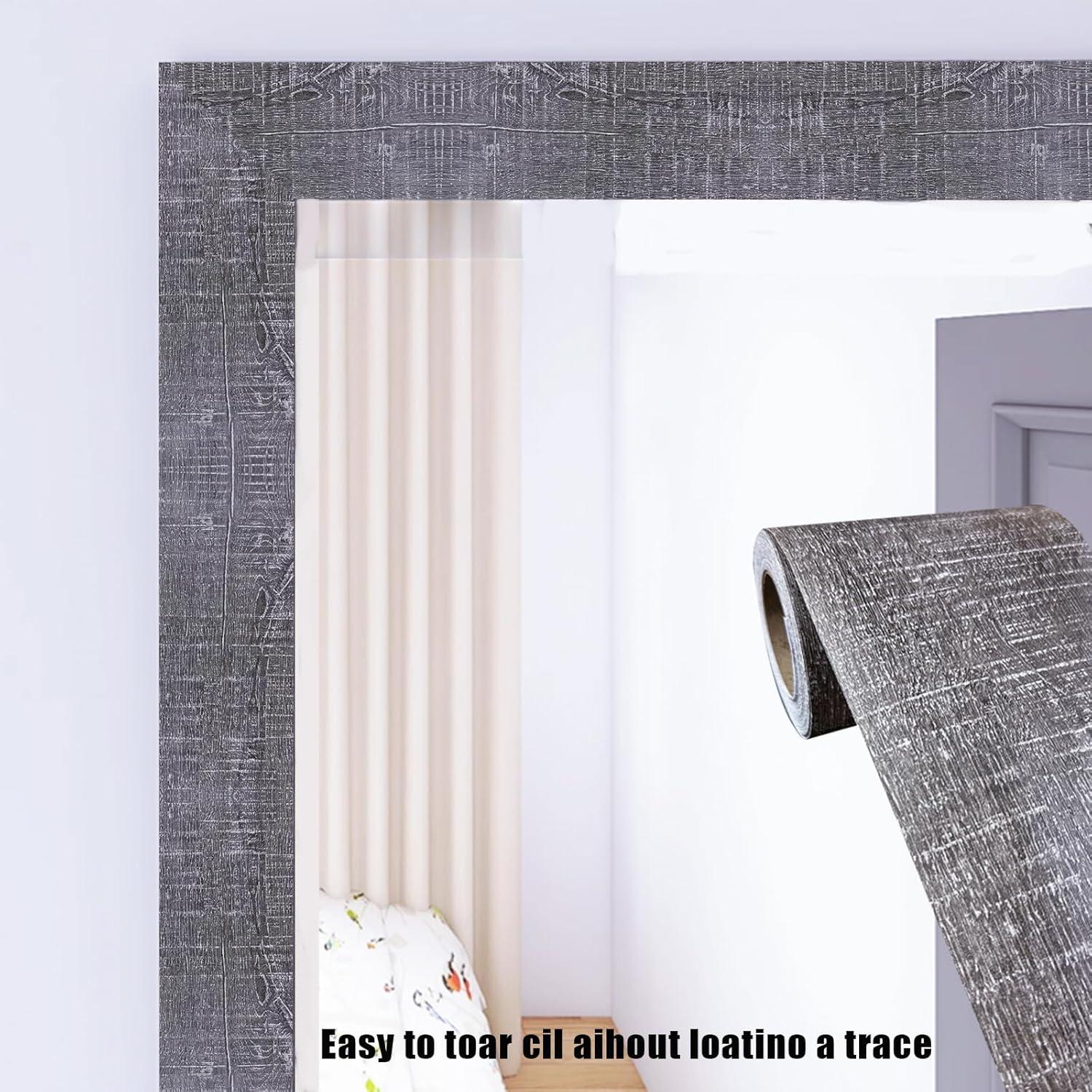 Papel Tapiz Autoadhesivo Yija 10.16x100.08cm Gris Madera