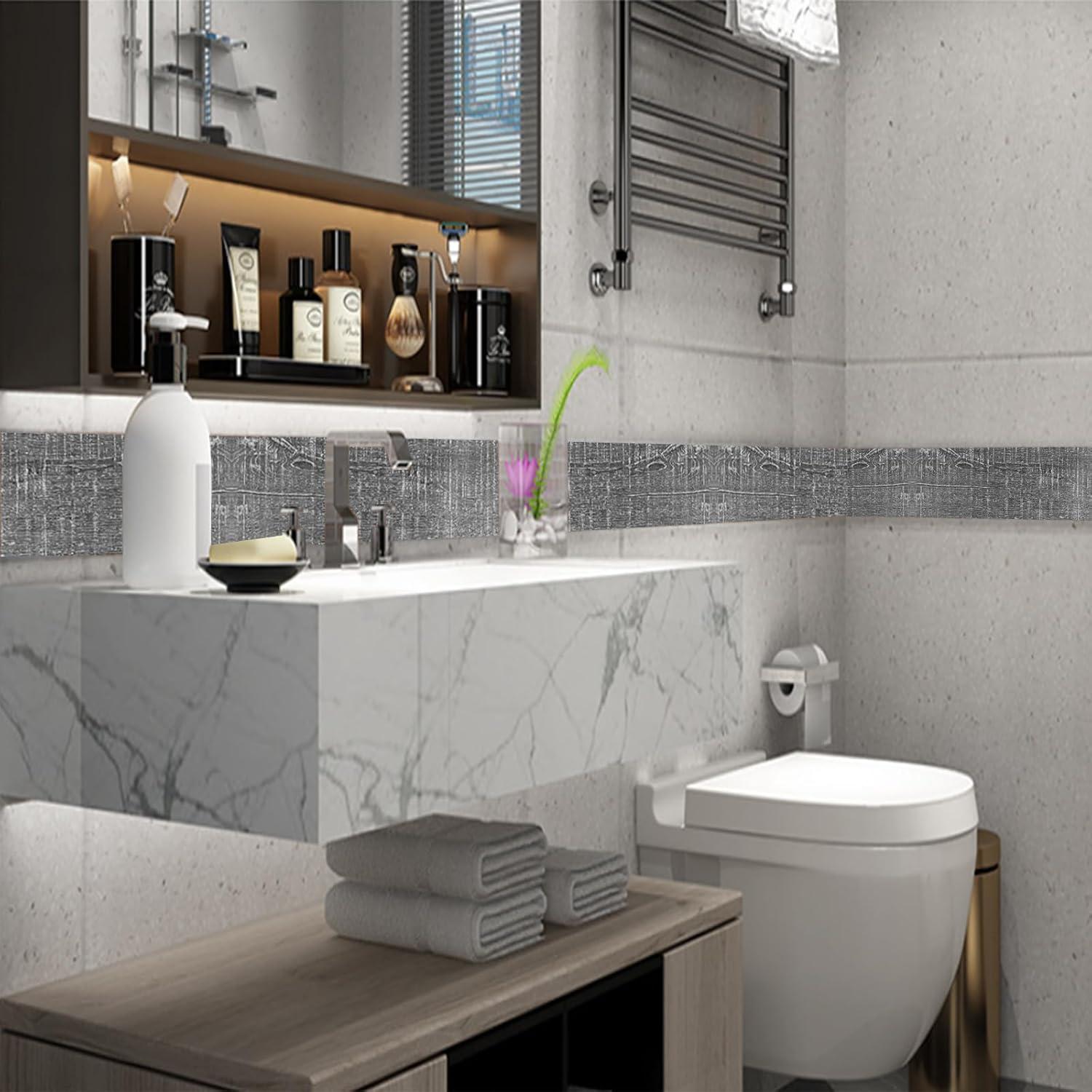 Papel Tapiz Autoadhesivo Yija 10.16x100.08cm Gris Madera