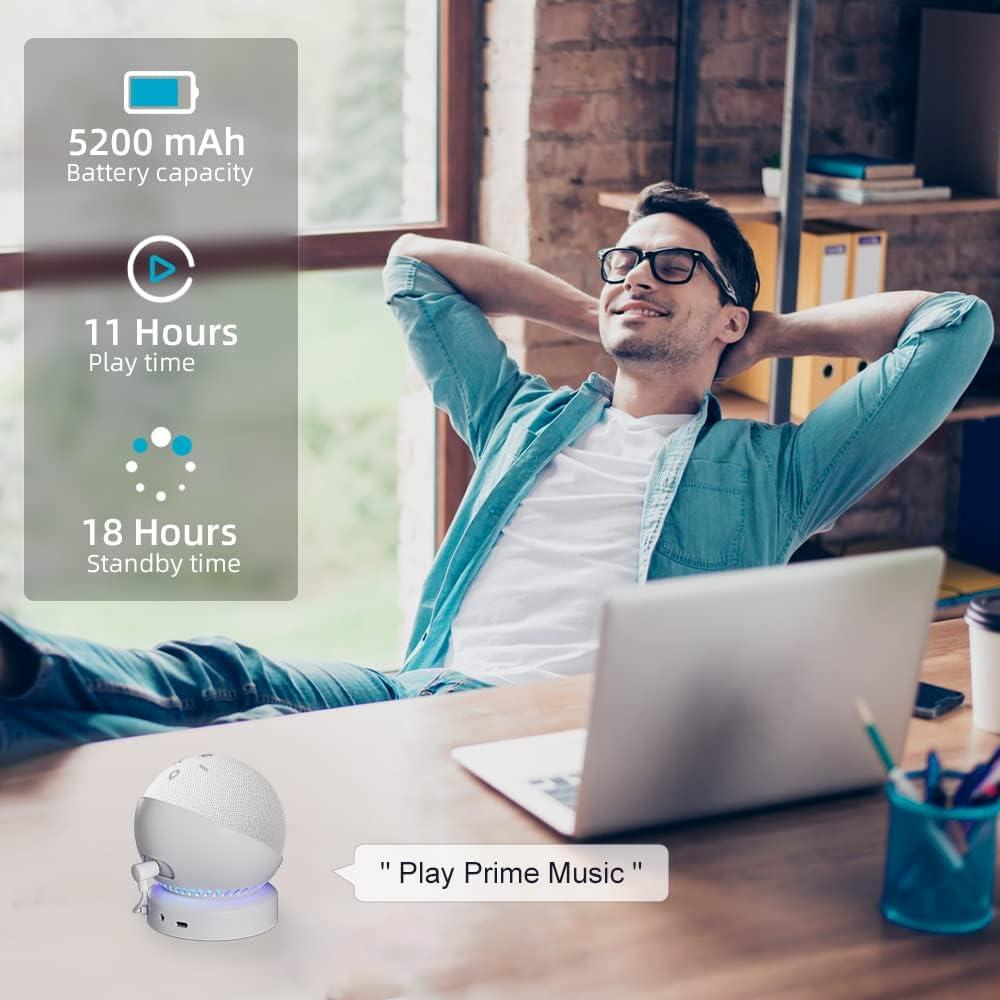 Base de batería portátil Liboer para Echo Dot 5 y Homepod Mini