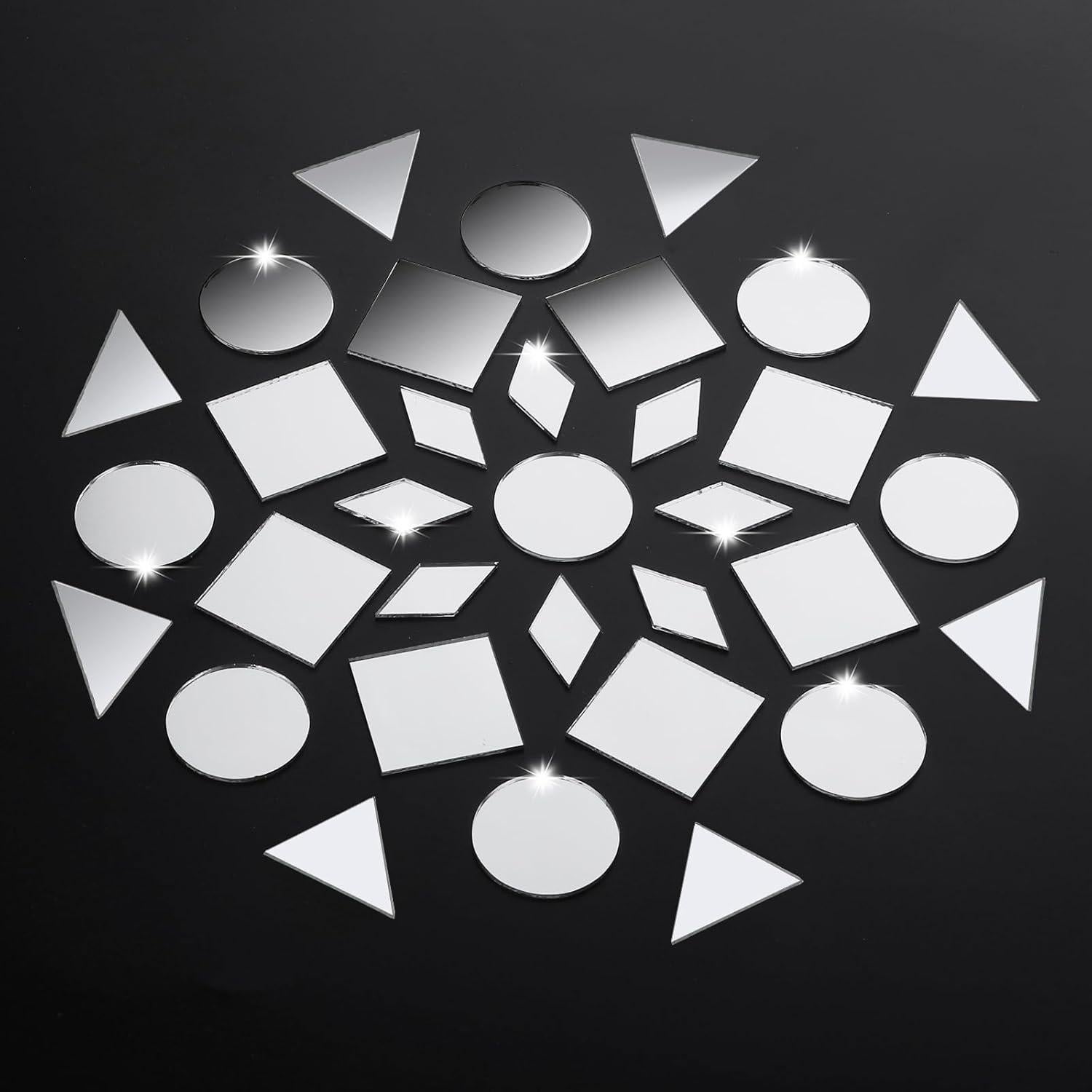 120 Espejos de Vidrio para Manualidades Piriuuo 2.54 cm