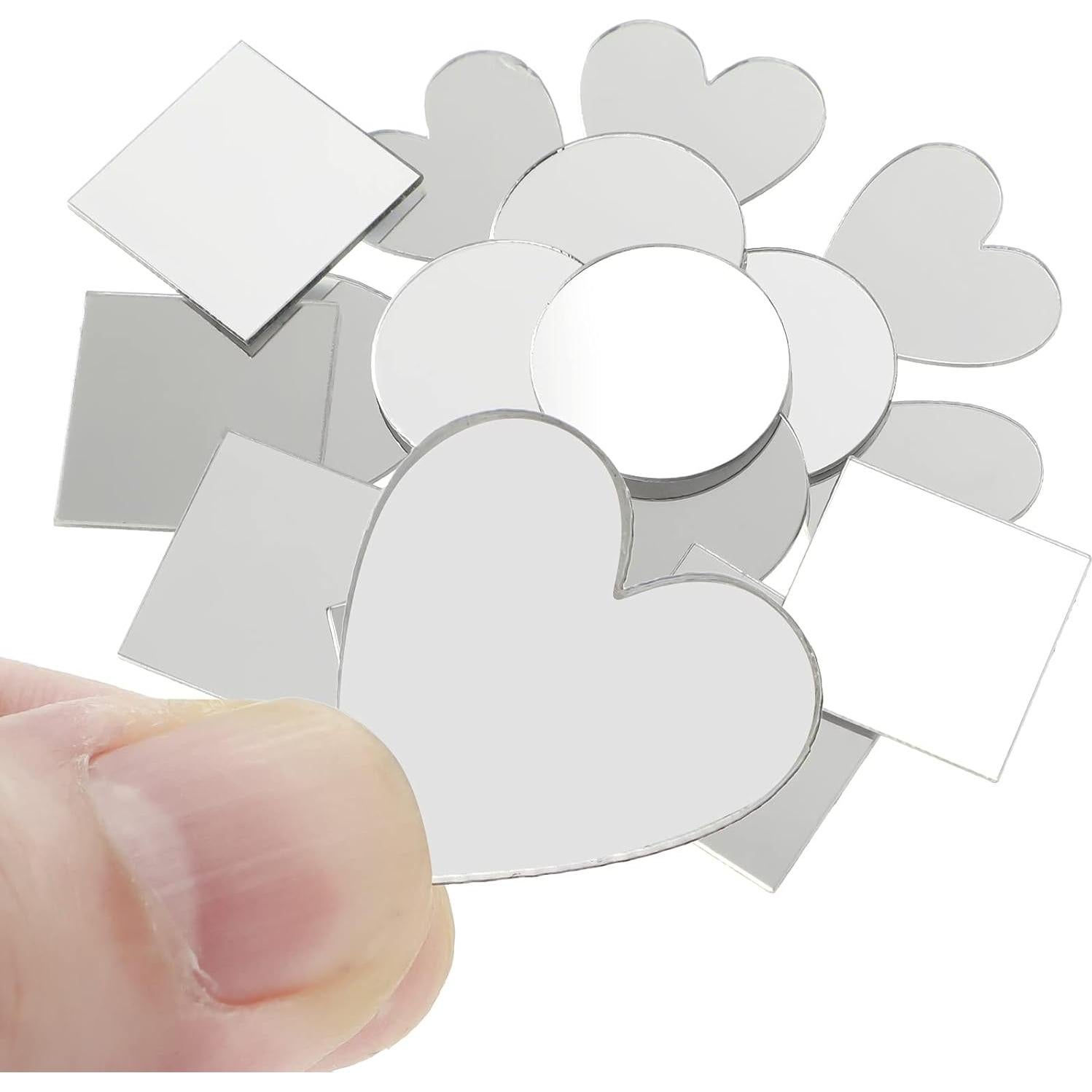 Jetec 150 Piezas Azulejos de Espejo Acrílico Mini 2.54 cm