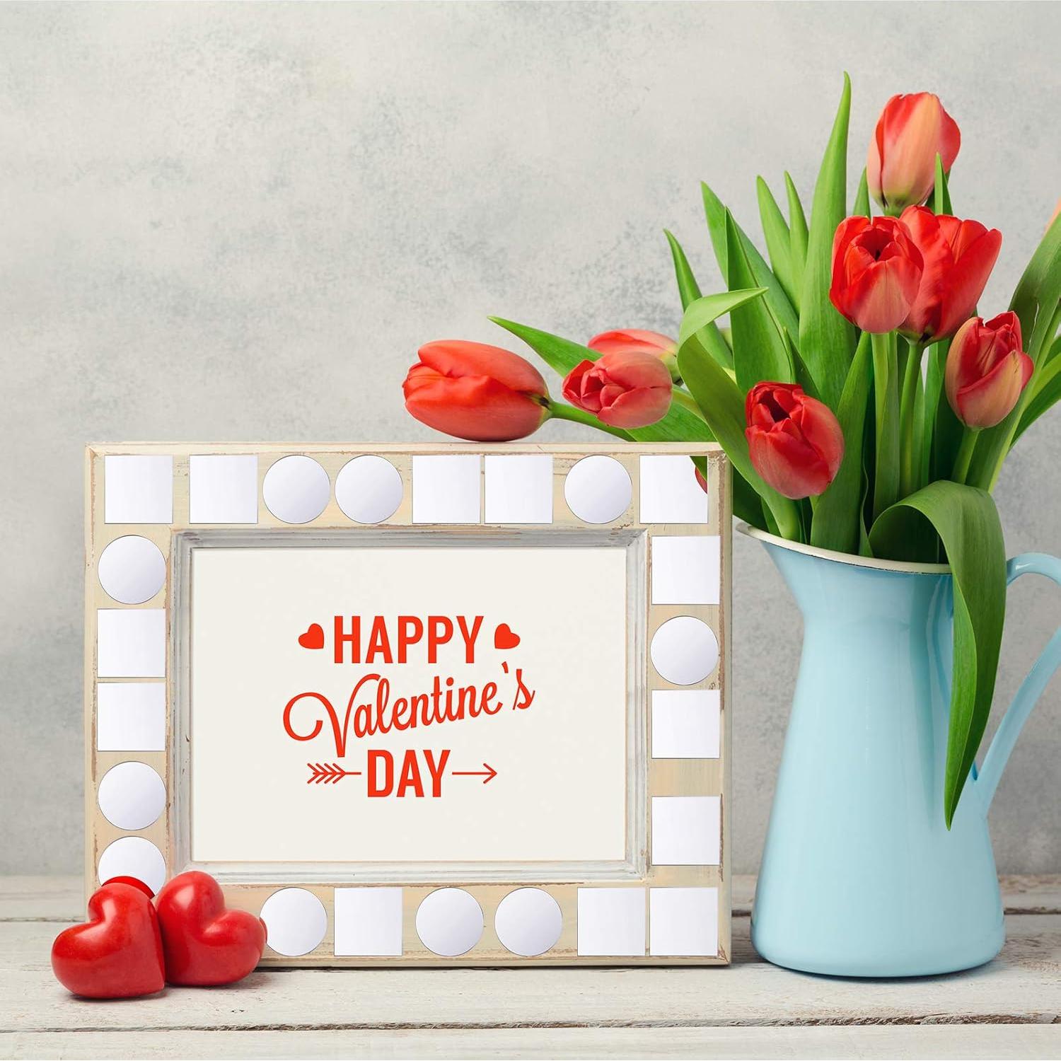 Jetec 150 Piezas Azulejos de Espejo Acrílico Mini 2.54 cm