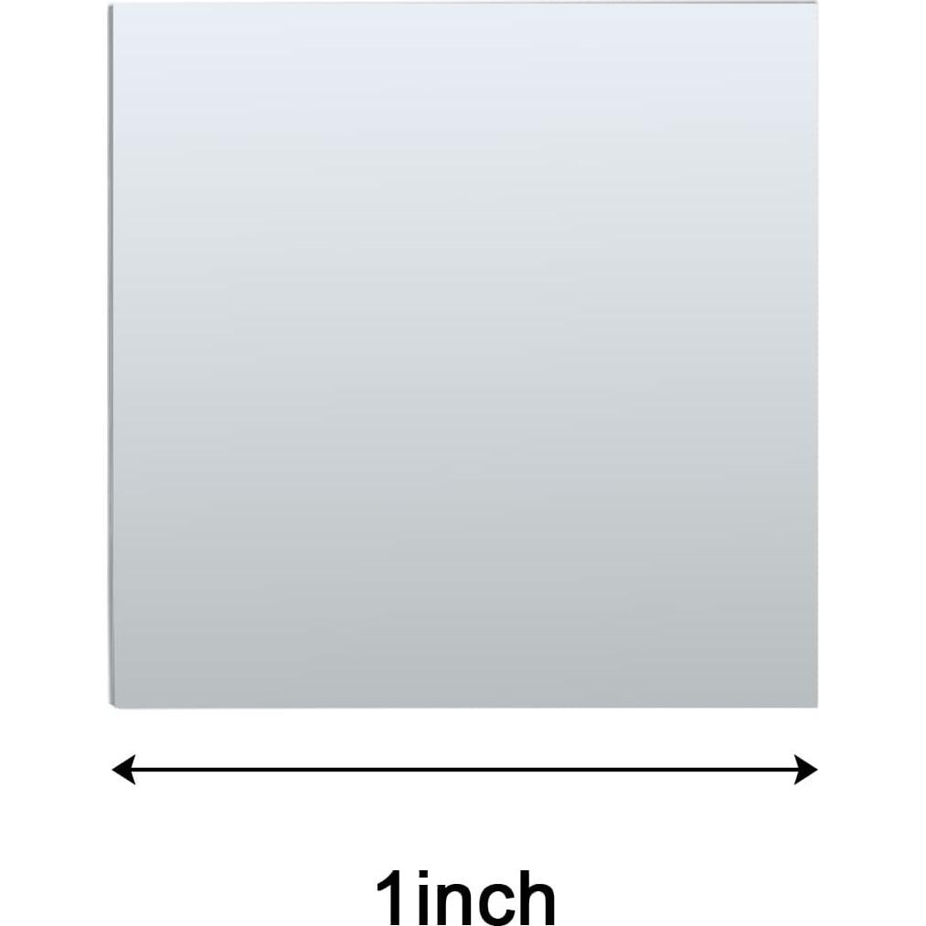 Suwimut 200 Piezas Azulejos de Espejo Cuadrados 2.5 cm para DIY