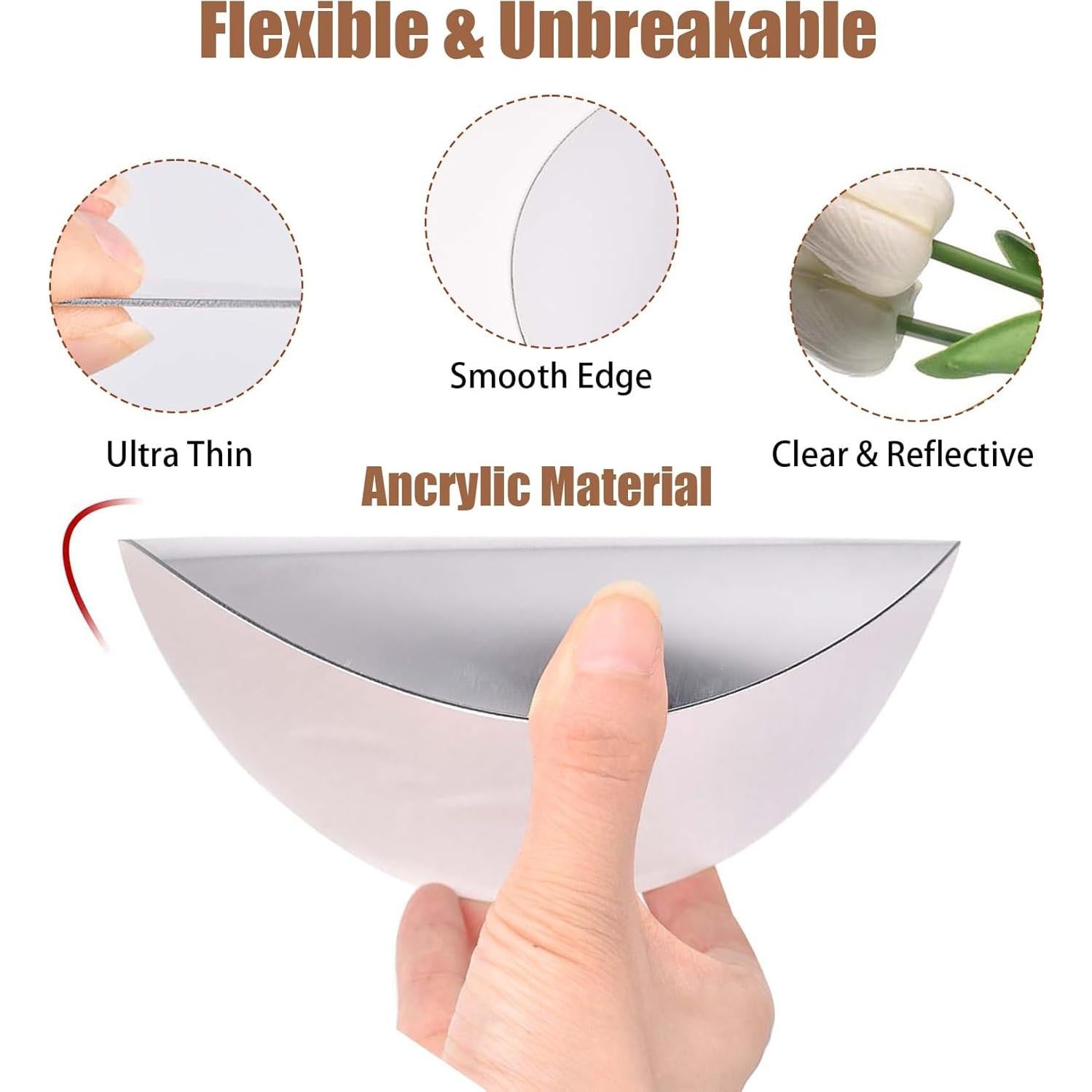 Espejos Acrílicos Autoadhesivos CEYAZYE 32 Piezas Redondos