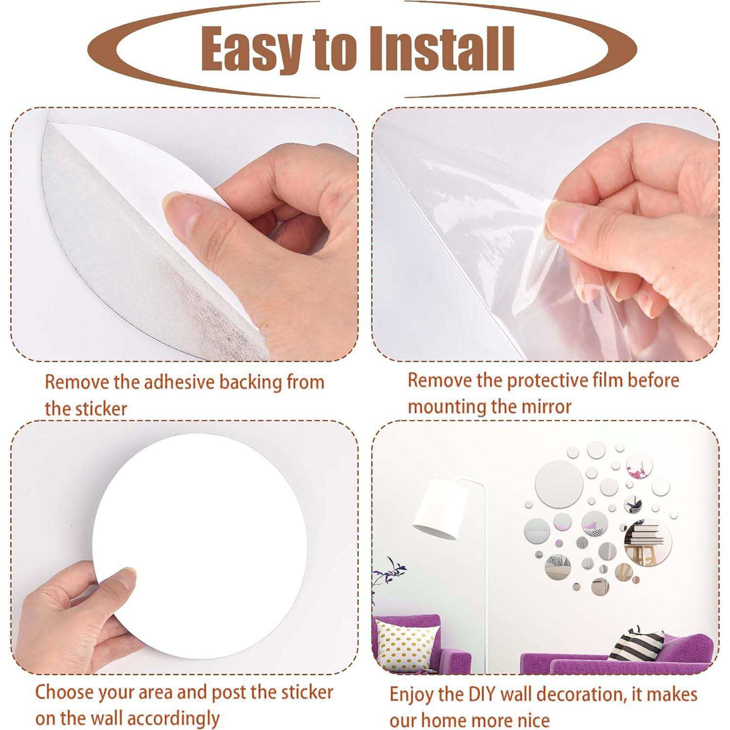 Espejos Acrílicos Autoadhesivos CEYAZYE 32 Piezas Redondos