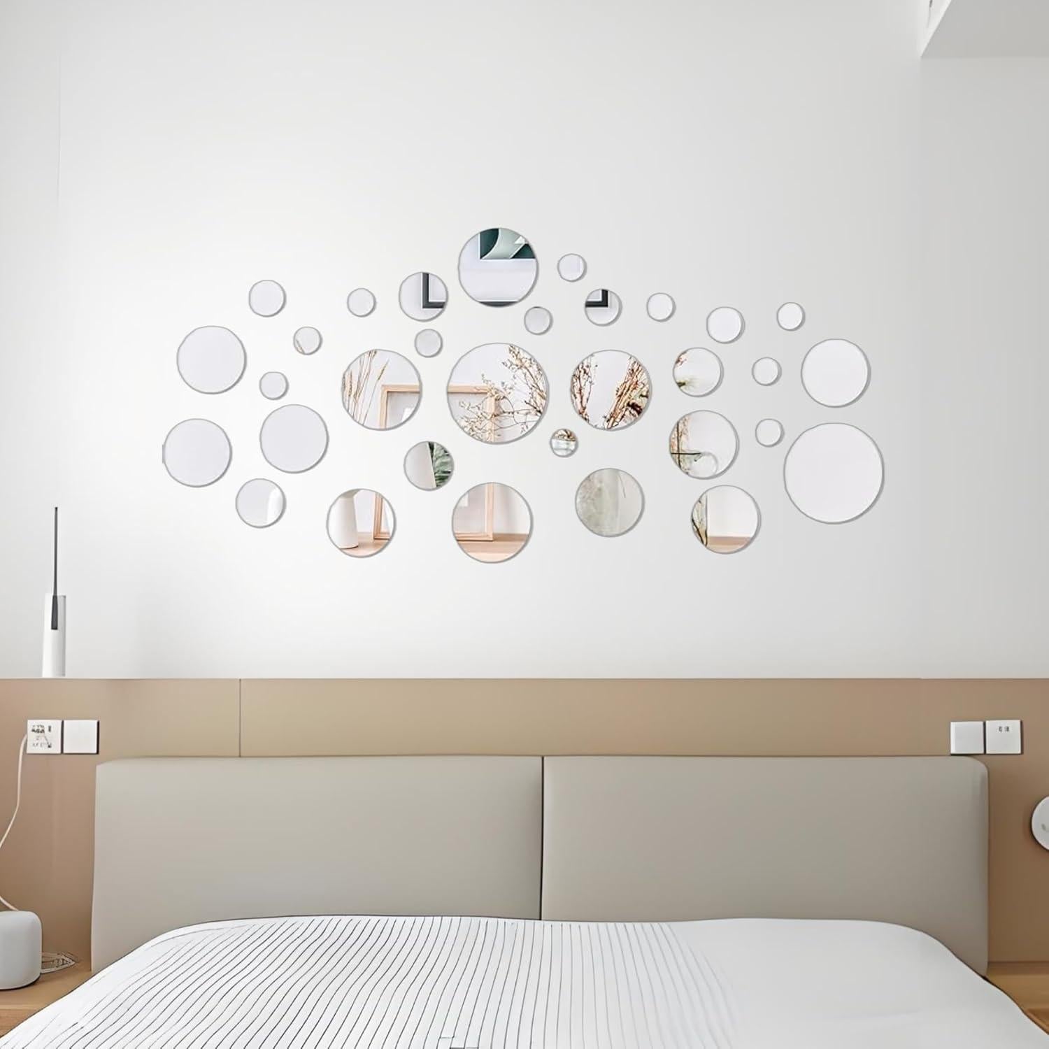 Espejos Acrílicos Autoadhesivos CEYAZYE 32 Piezas Redondos