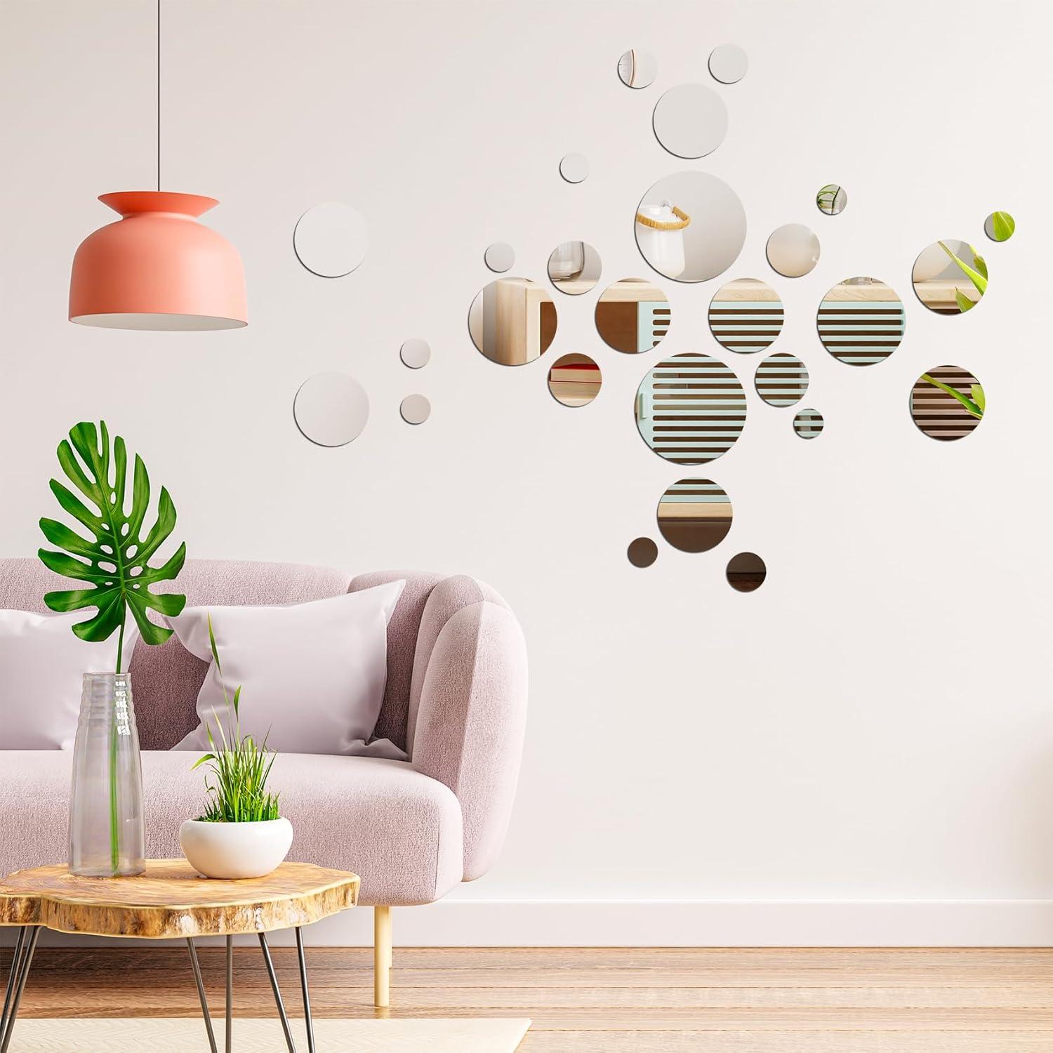 Espejos Acrílicos Autoadhesivos CEYAZYE 32 Piezas Redondos