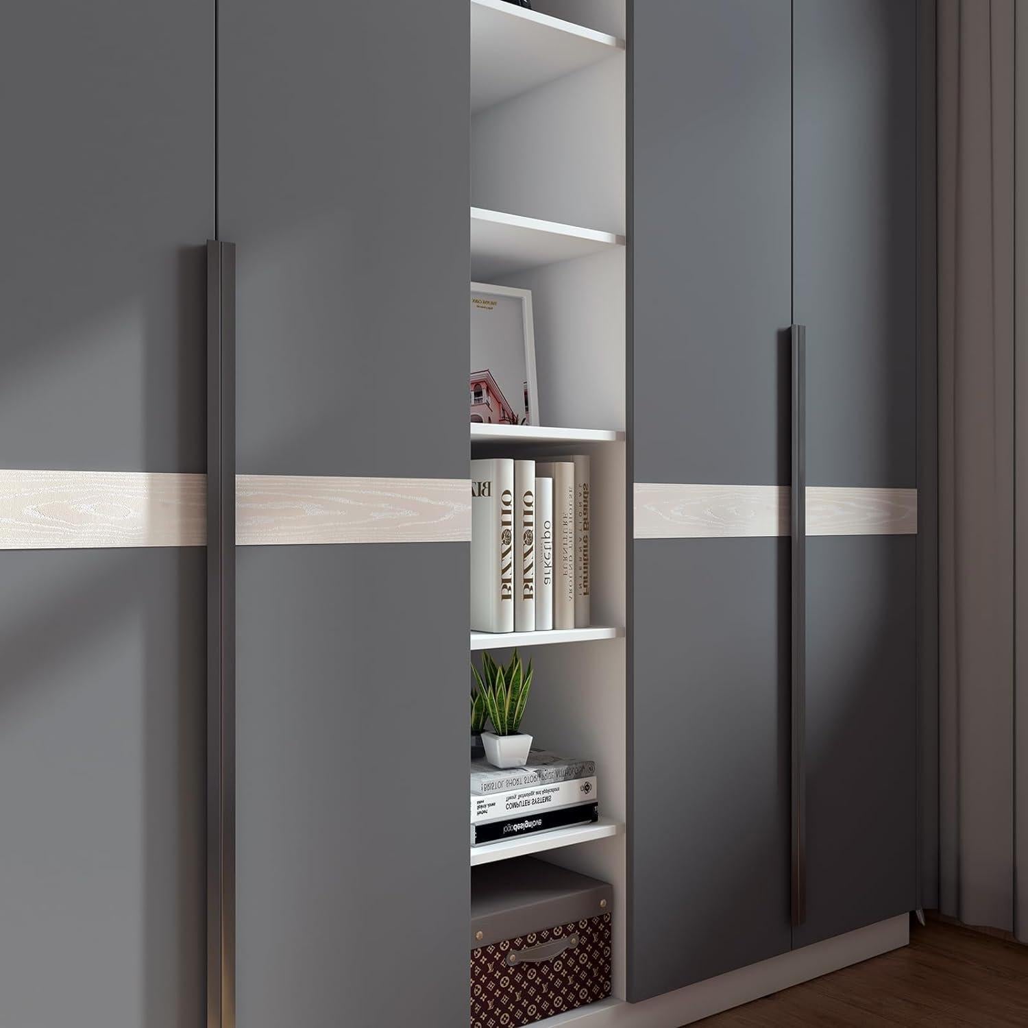 Borde Autoadhesivo de Espejo YENHOME 7.5cm x 6m Blanco Madera