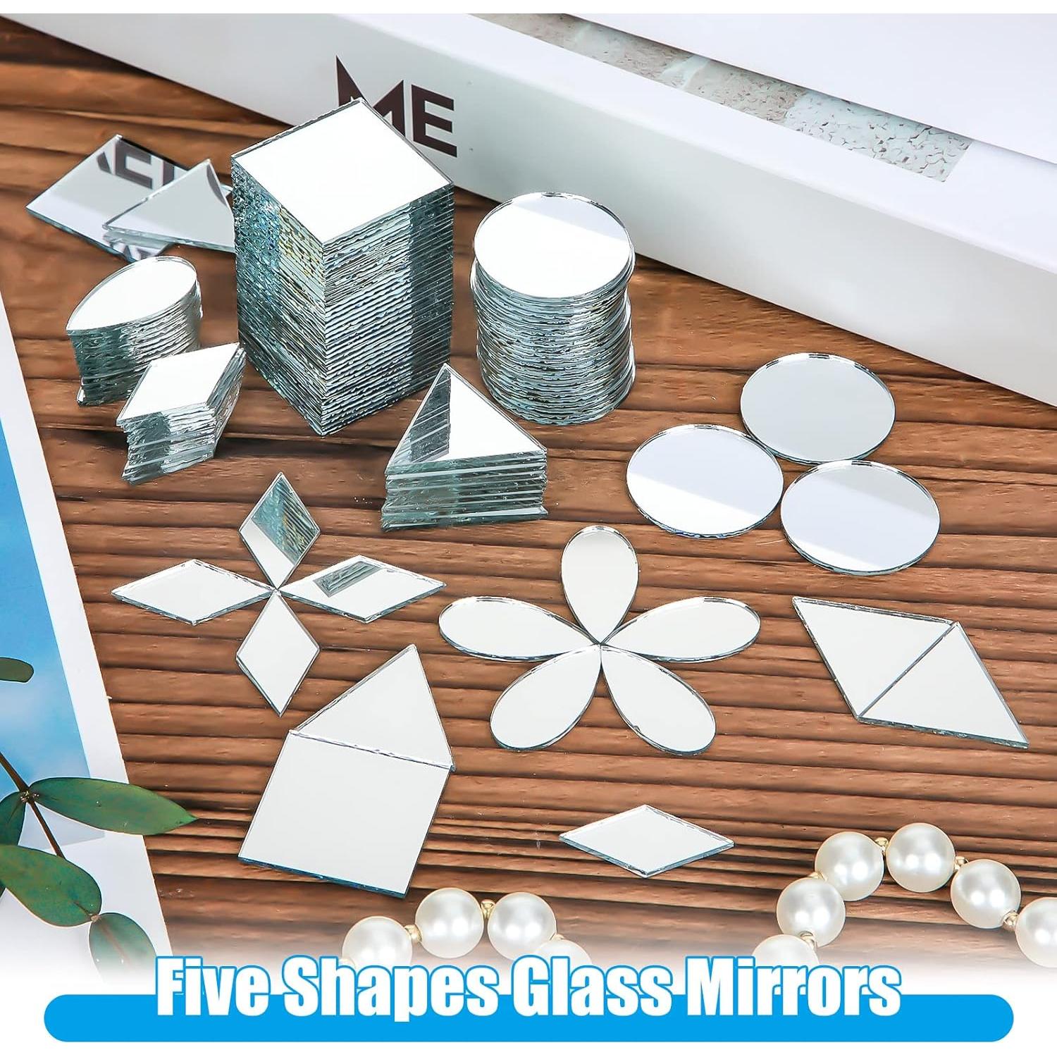 500 Piezas de Espejo Sintuff para Manualidades - 5 Formas