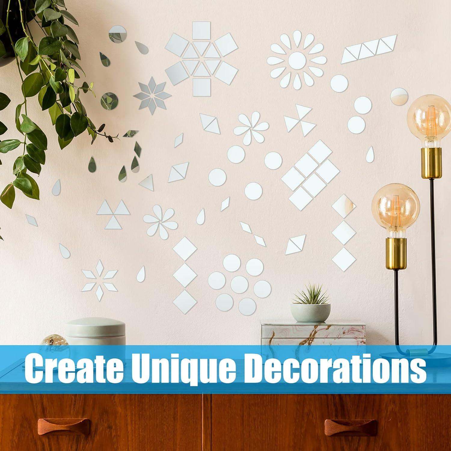 500 Piezas de Espejo Sintuff para Manualidades - 5 Formas