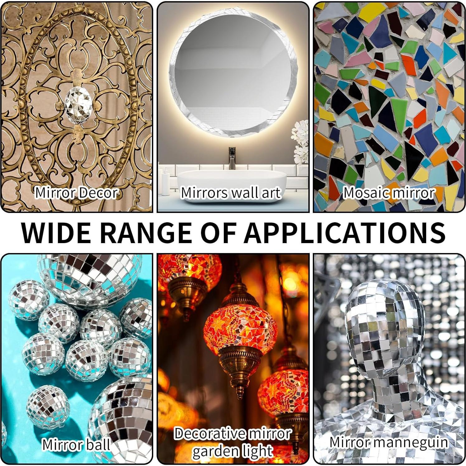 120 Espejos Mini Autoadhesivos DIVINA VITAE para Manualidades